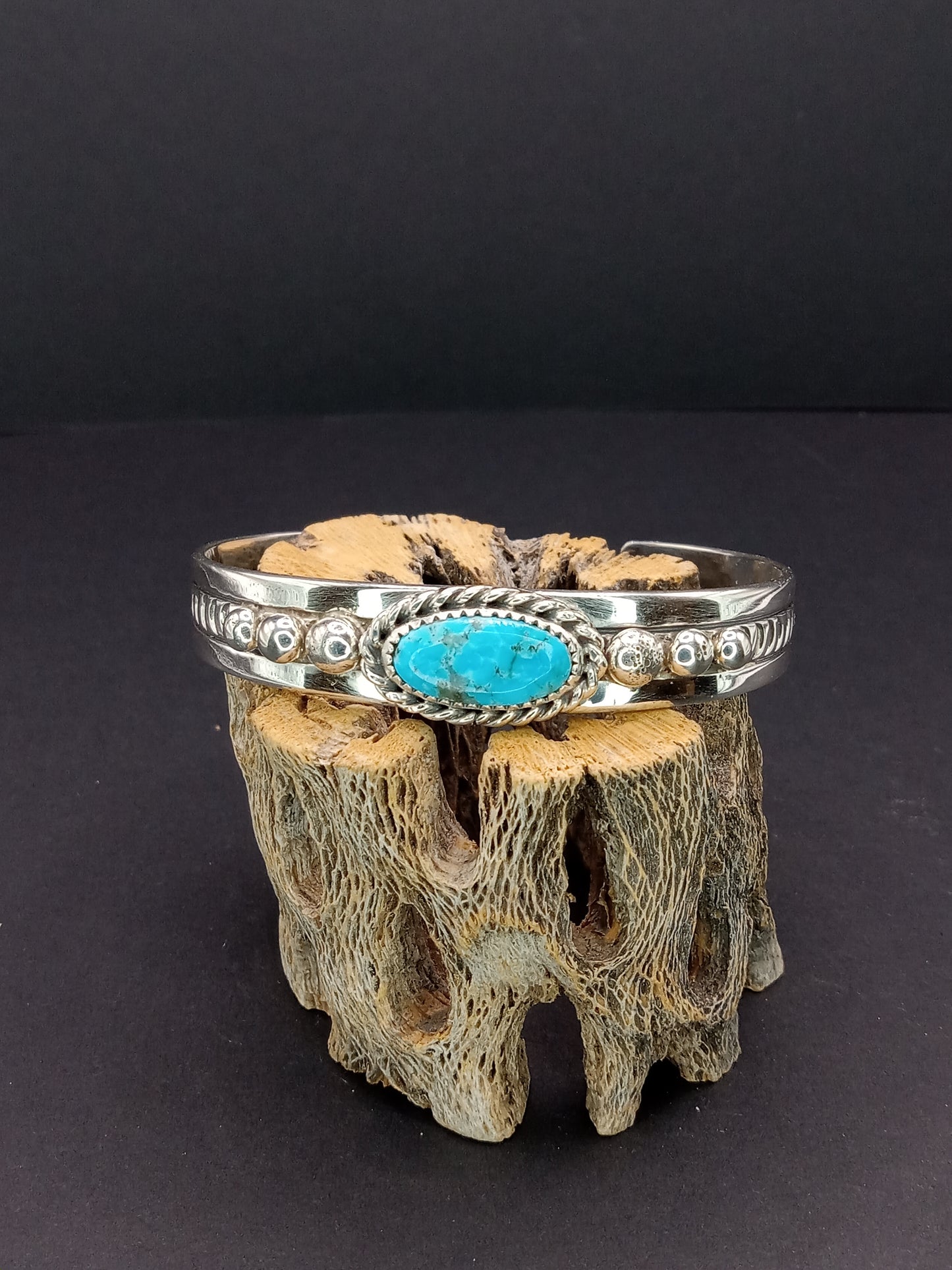 Desert Treasure: Kingman Turquoise Cuff Bracelet