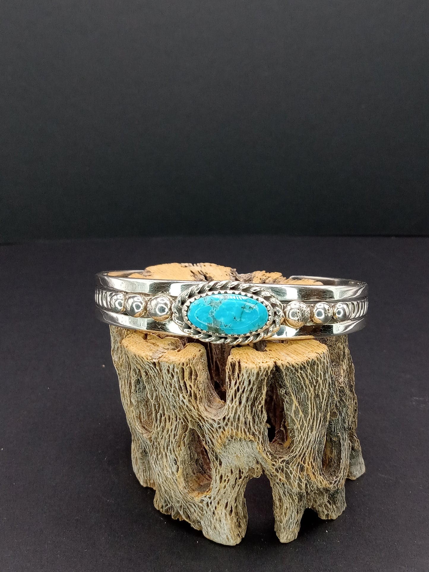 Desert Treasure: Kingman Turquoise Cuff Bracelet