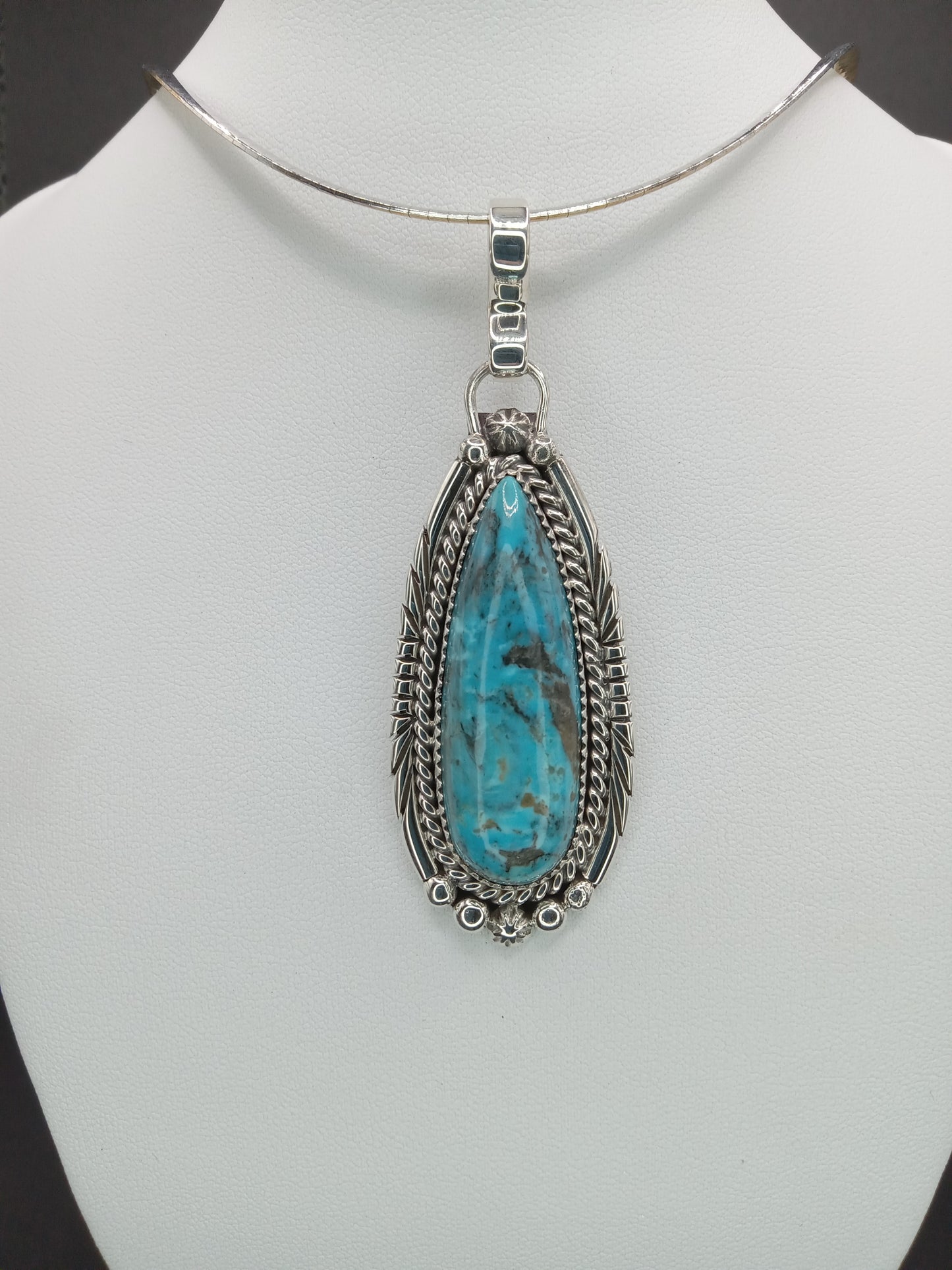 Desert Treasure: Turquoise Pendent, set in Sterling Silver