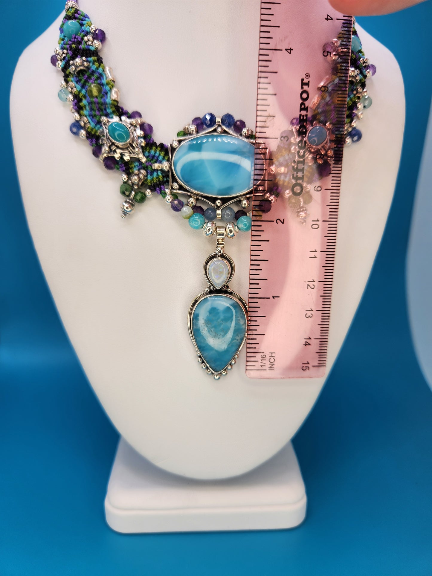 Isha Elafi - Larimar Opal Turquoise Necklace
