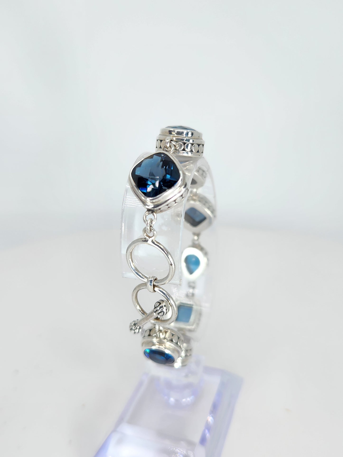 Janice Carson - London Blue Topaz Multi-Stone Bracelet Set In Sterling Silver