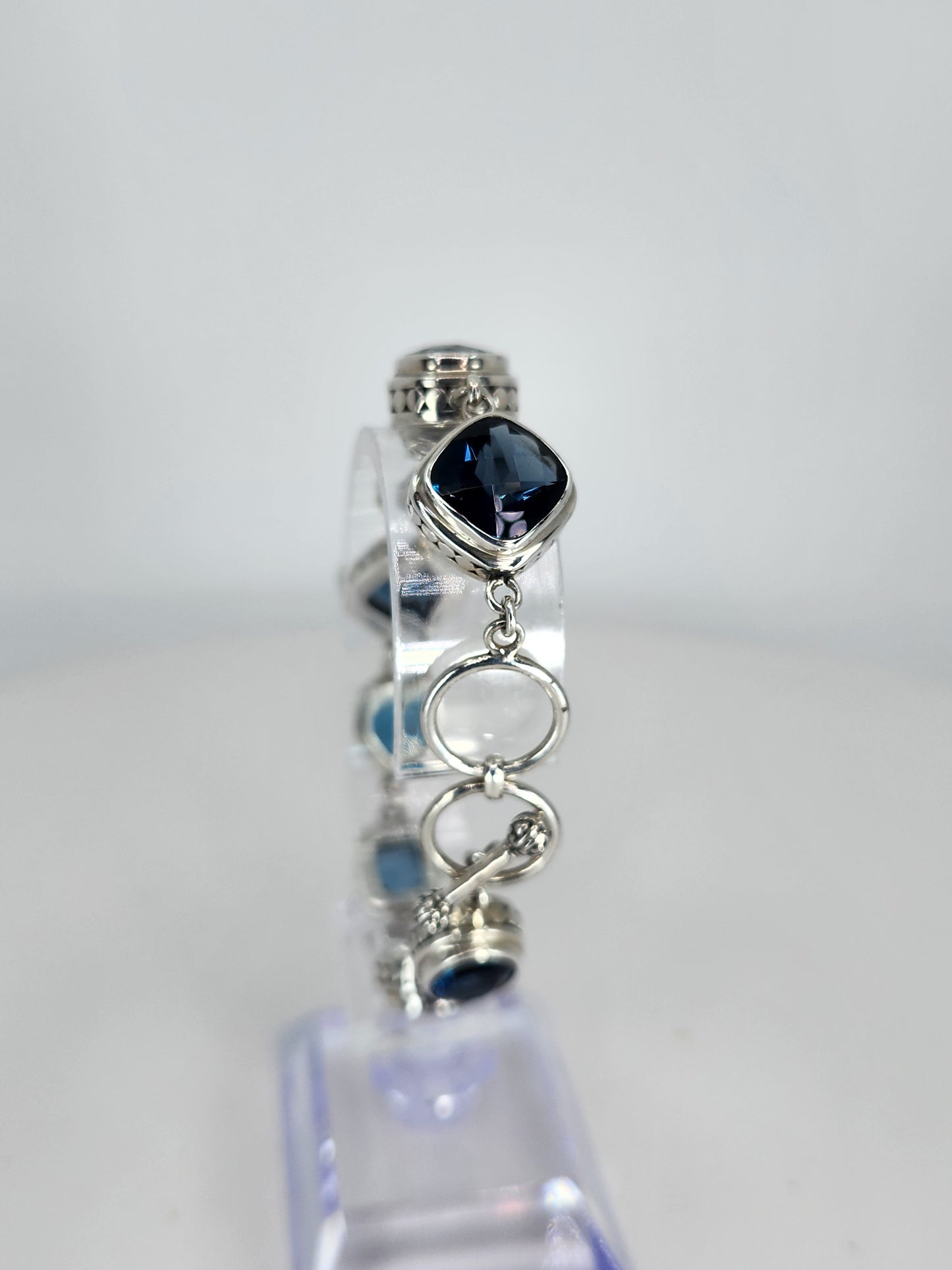 Janice Carson - London Blue Topaz Multi-Stone Bracelet Set In Sterling Silver