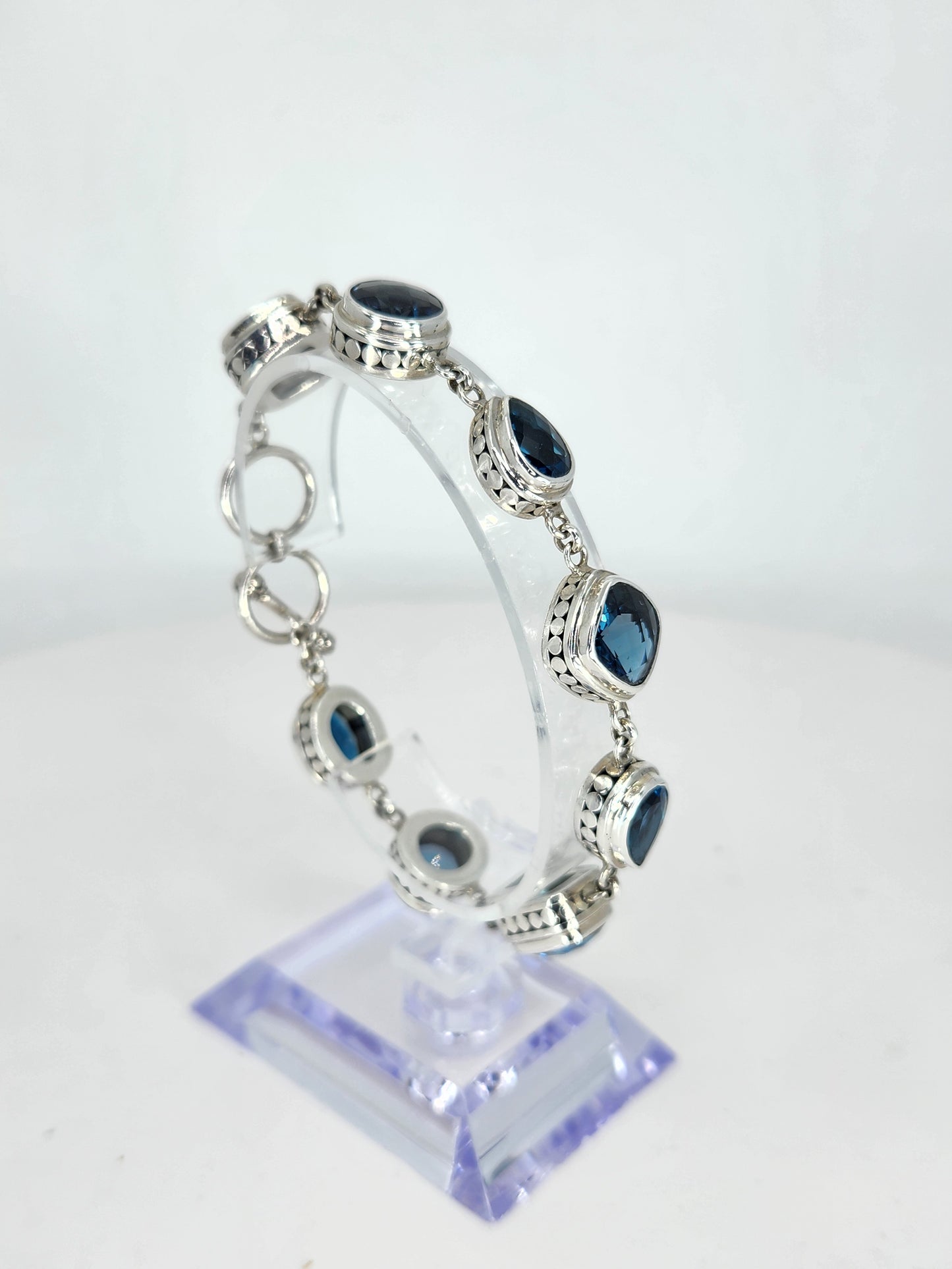Janice Carson - London Blue Topaz Multi-Stone Bracelet Set In Sterling Silver