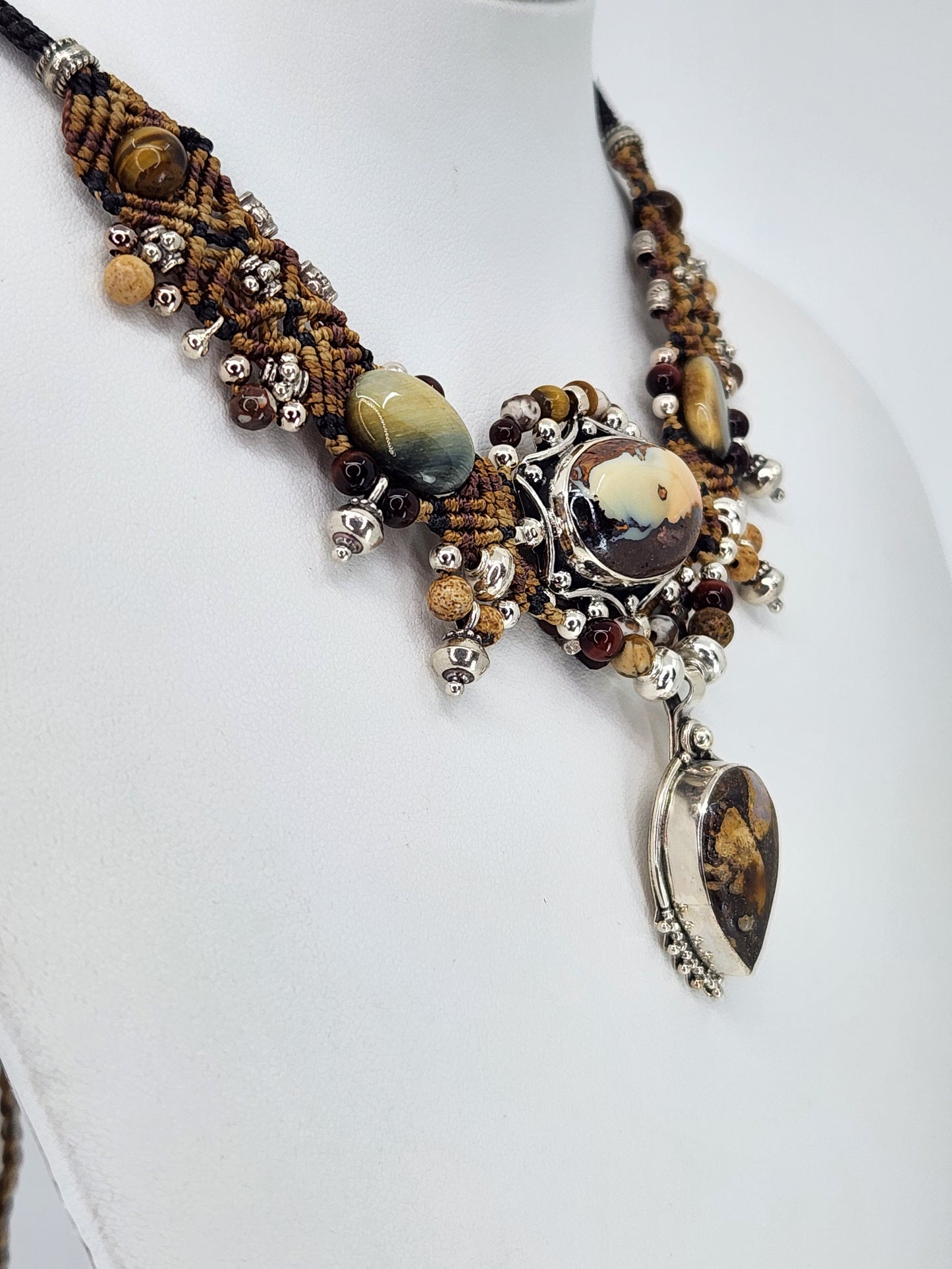 Isha Elafi - Bolder Opal and Picture Jasper Necklace