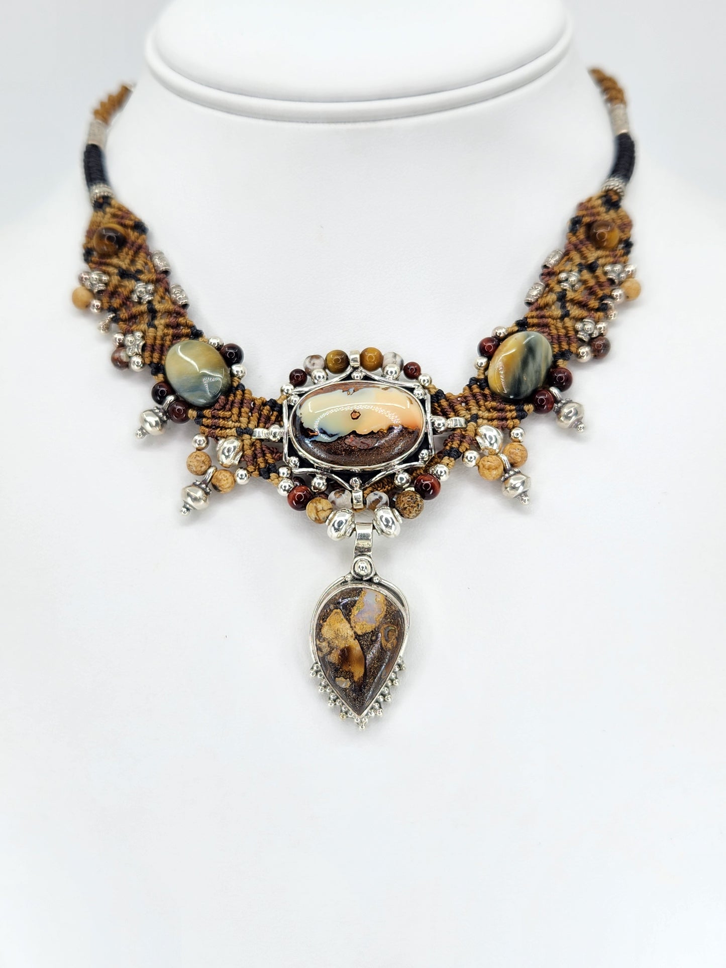 Isha Elafi - Bolder Opal and Picture Jasper Necklace