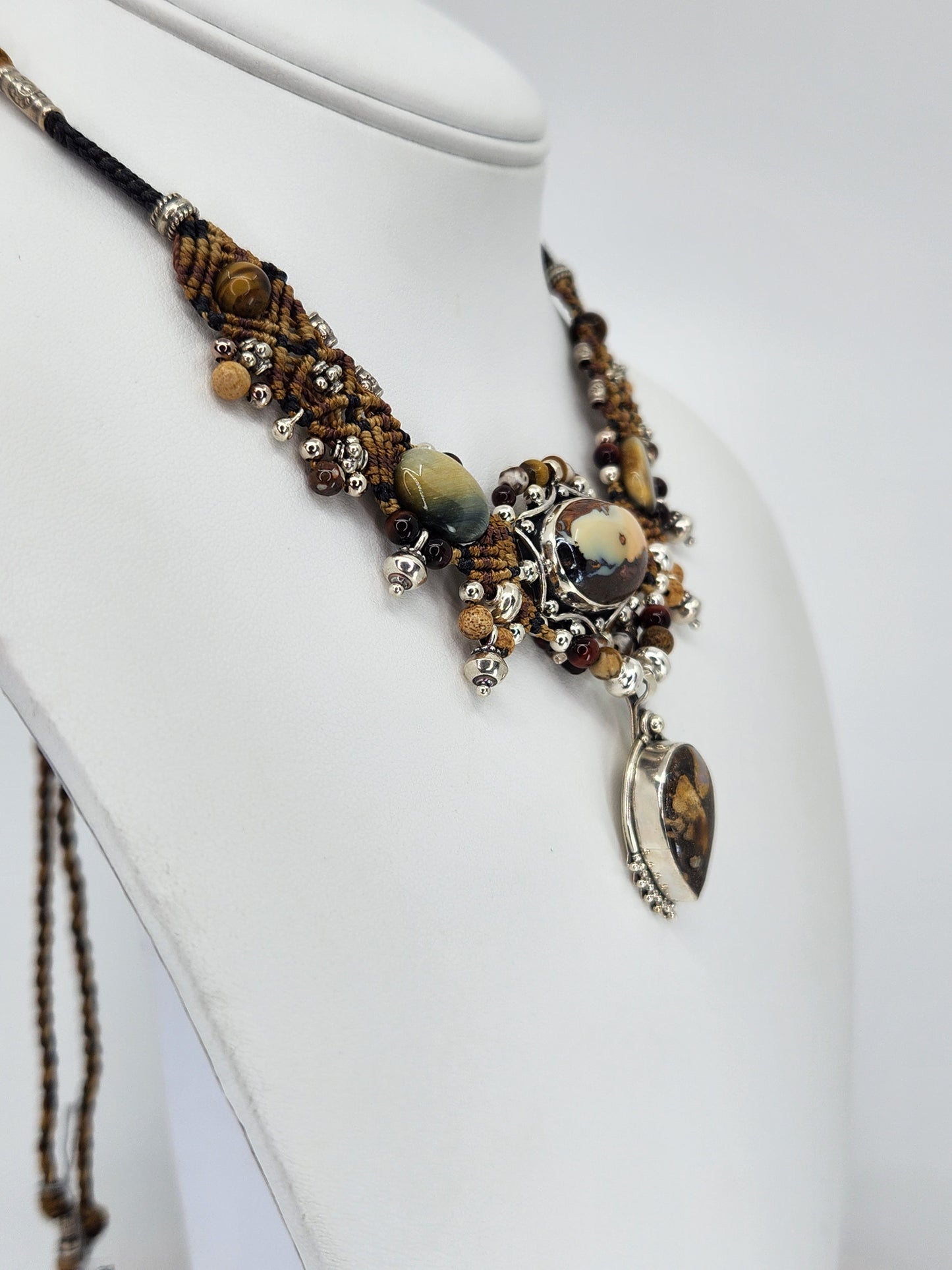 Isha Elafi - Bolder Opal and Picture Jasper Necklace
