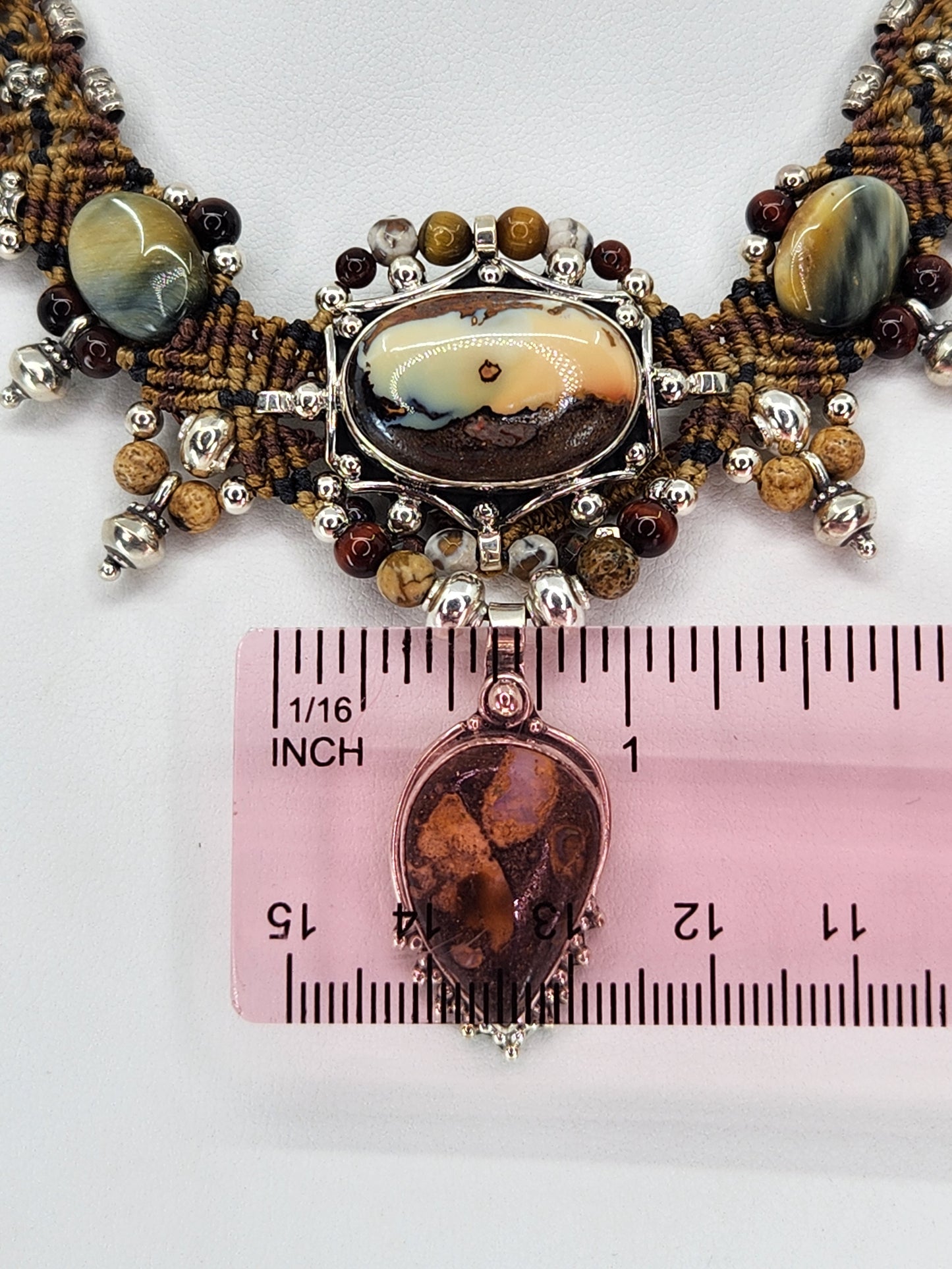 Isha Elafi - Bolder Opal and Picture Jasper Necklace