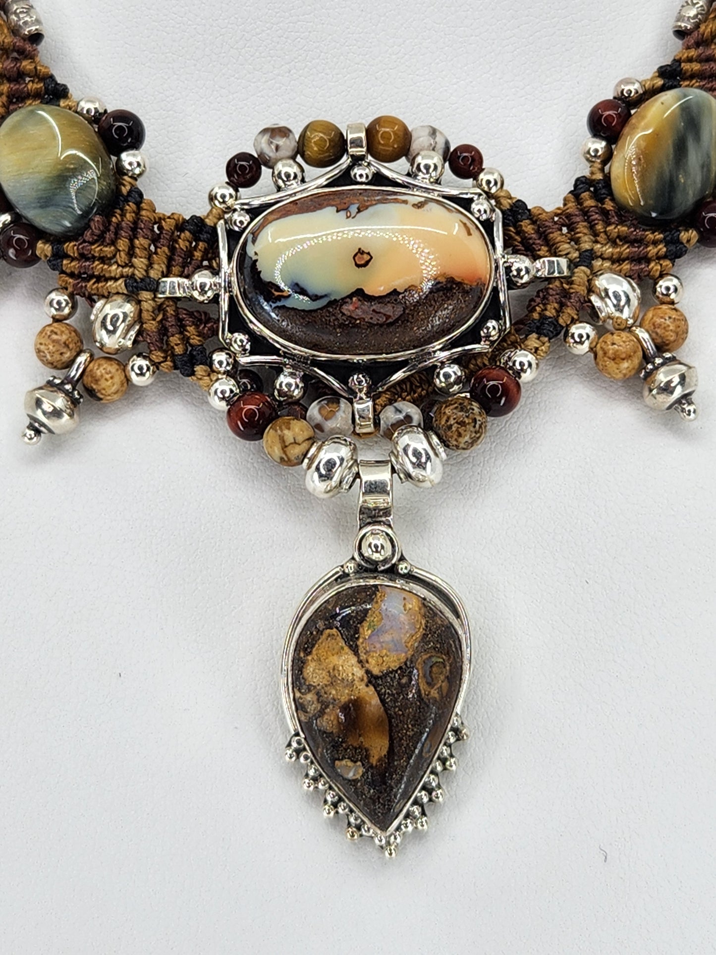 Isha Elafi - Bolder Opal and Picture Jasper Necklace