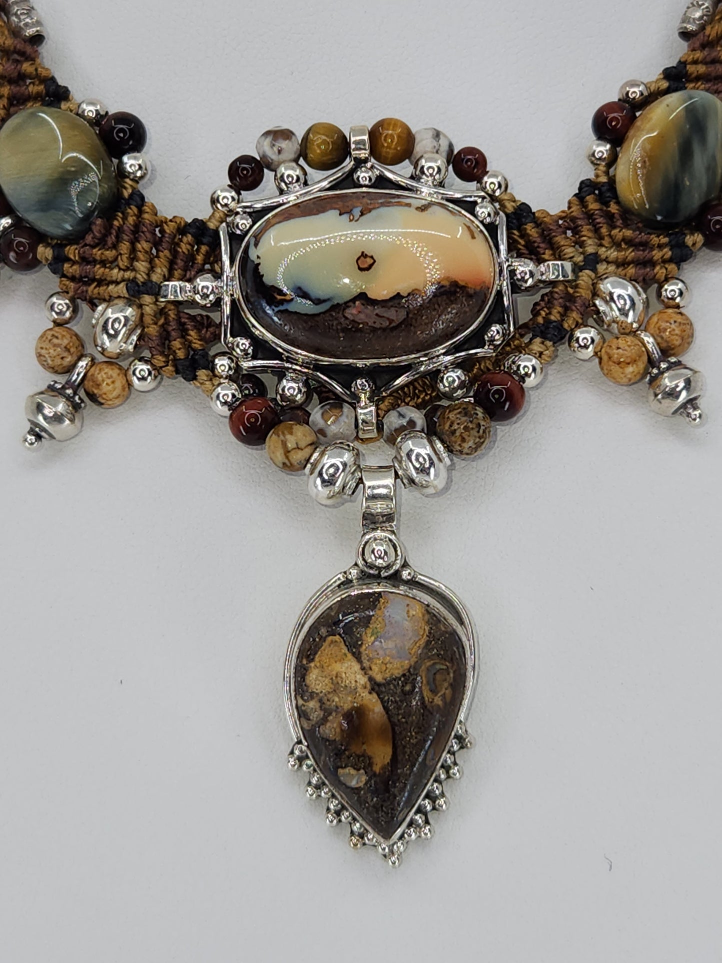 Isha Elafi - Bolder Opal and Picture Jasper Necklace
