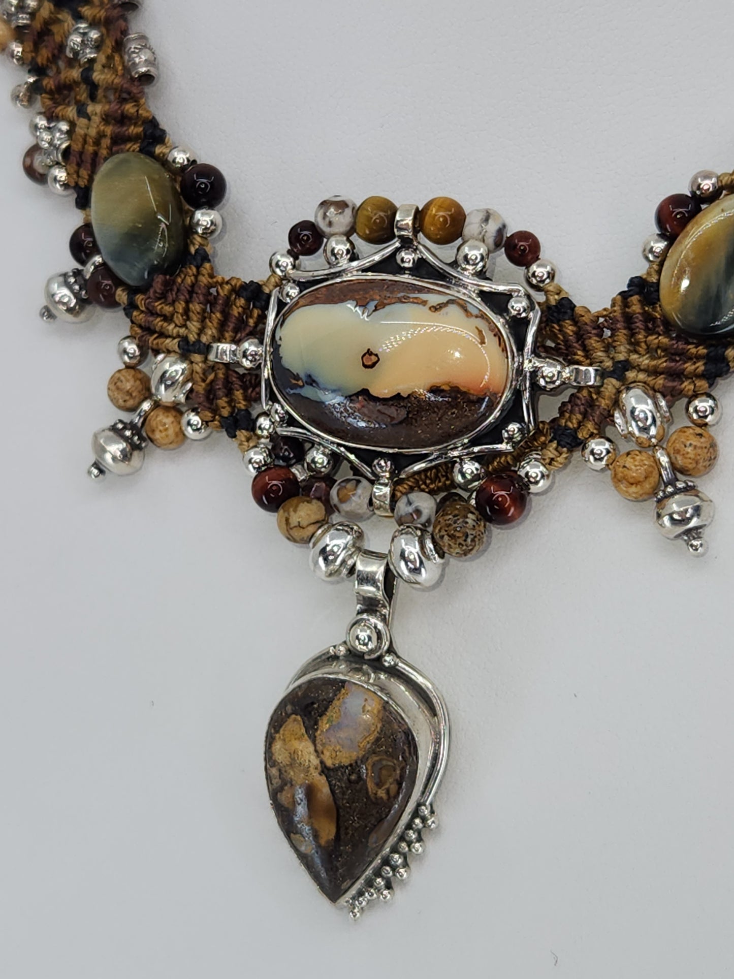 Isha Elafi - Bolder Opal and Picture Jasper Necklace