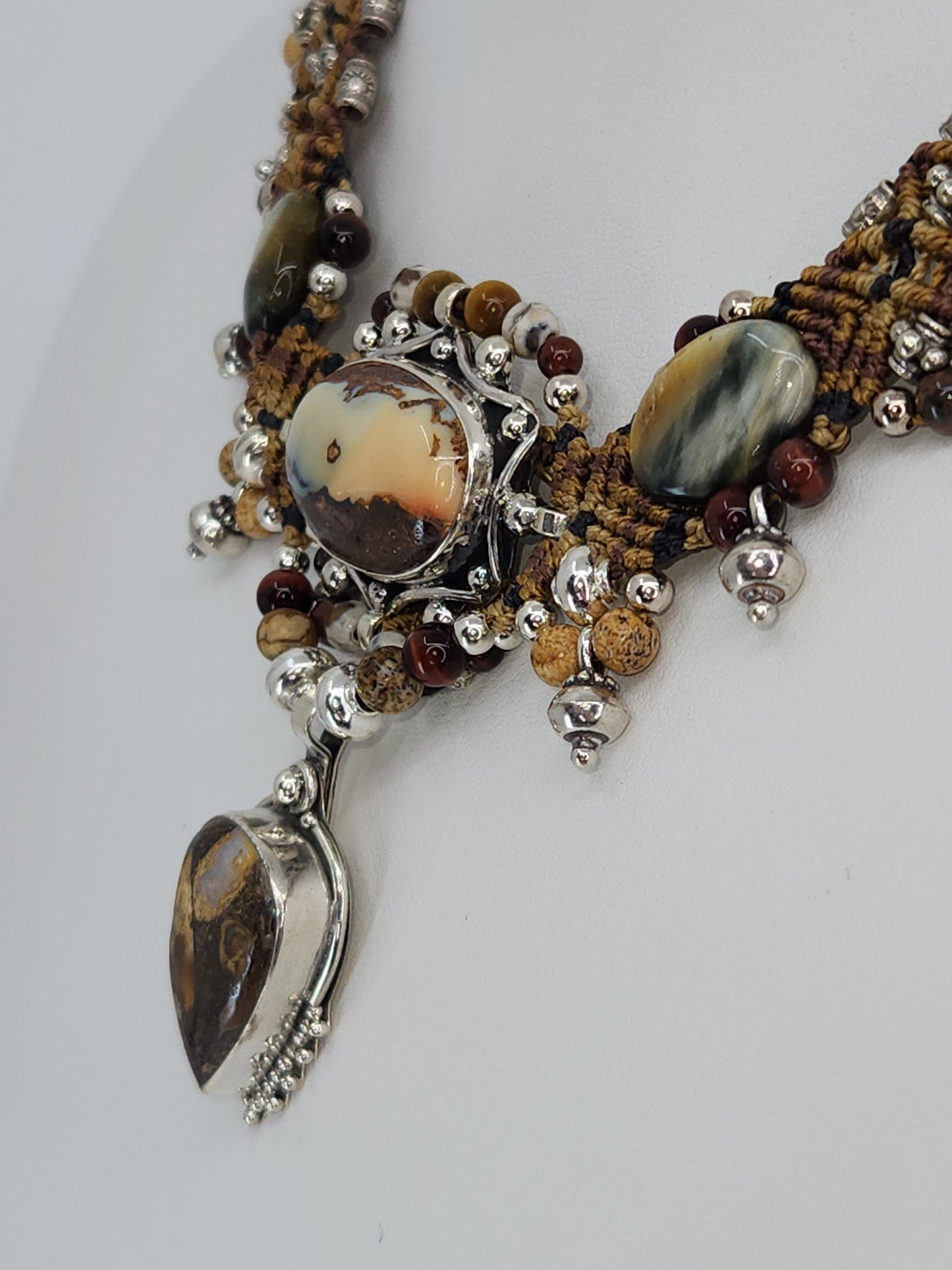 Isha Elafi - Bolder Opal and Picture Jasper Necklace