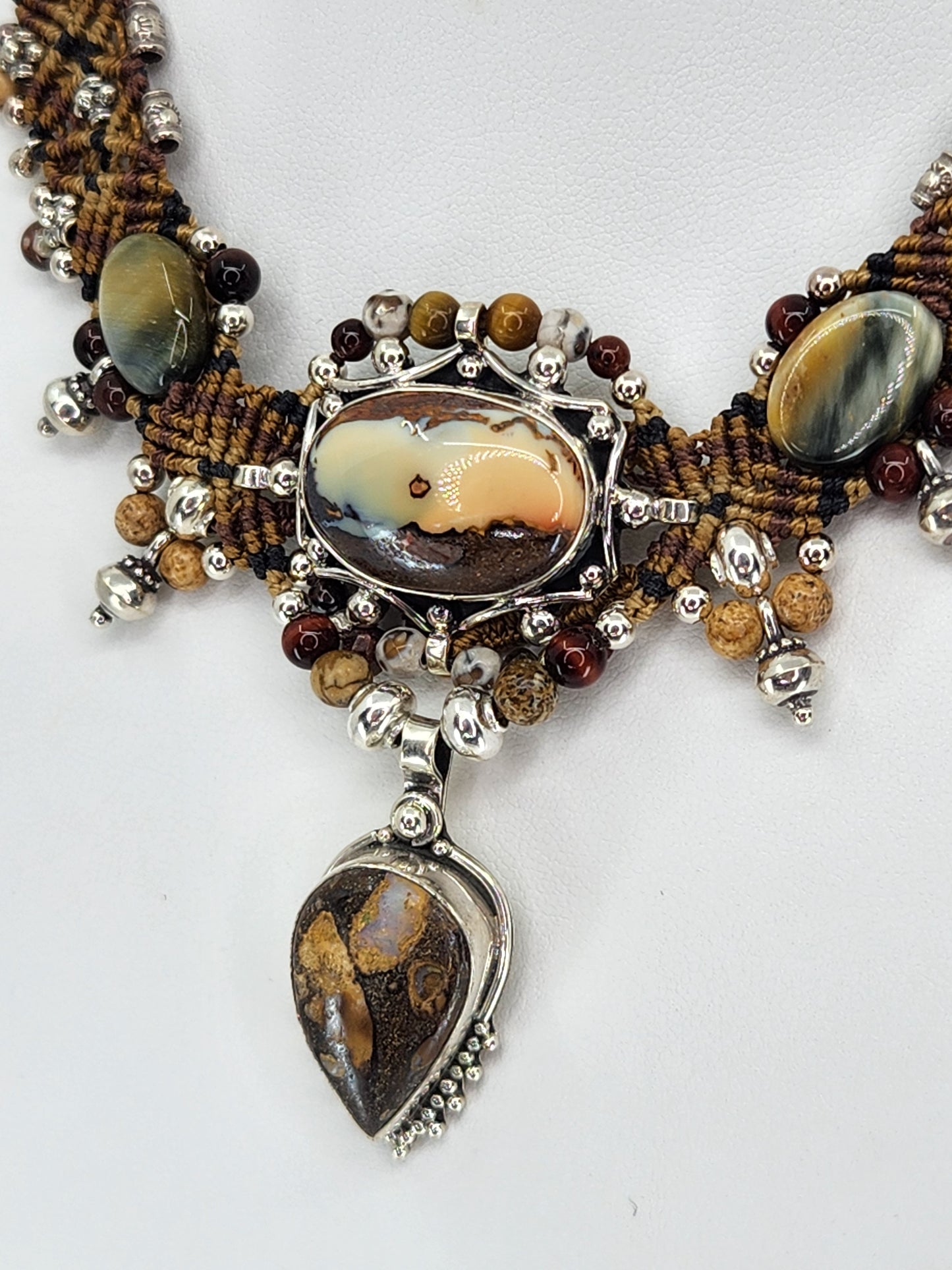 Isha Elafi - Bolder Opal and Picture Jasper Necklace