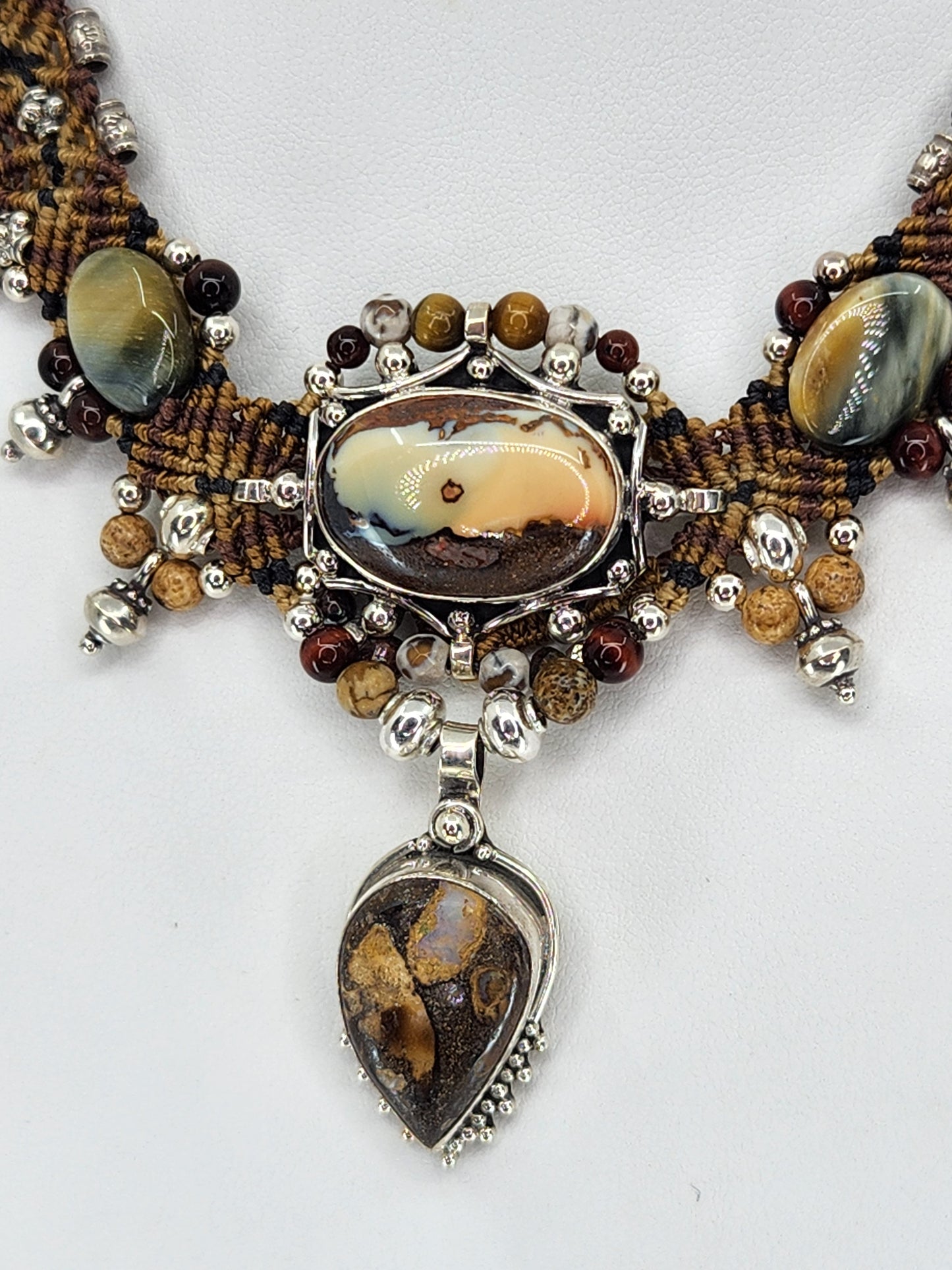Isha Elafi - Bolder Opal and Picture Jasper Necklace