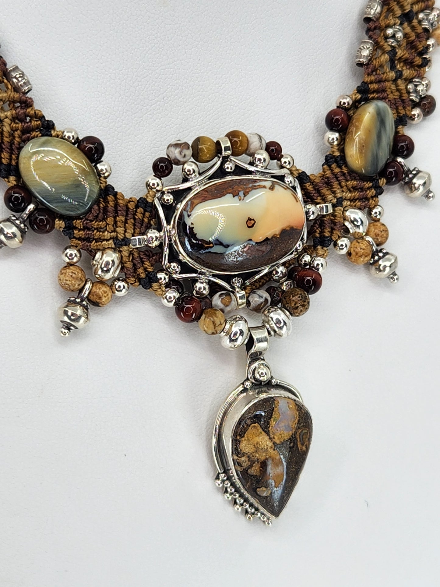 Isha Elafi - Bolder Opal and Picture Jasper Necklace
