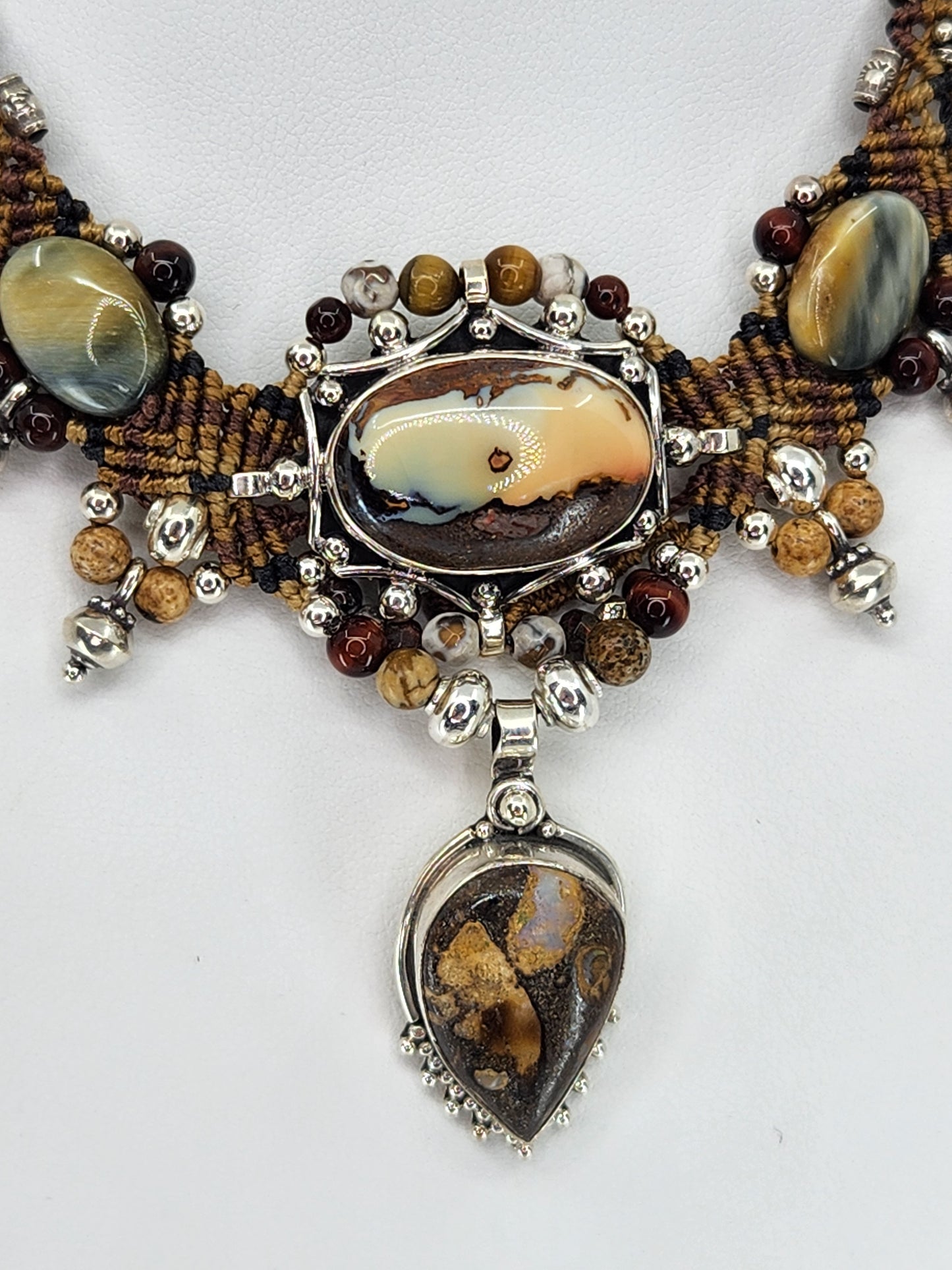 Isha Elafi - Bolder Opal and Picture Jasper Necklace