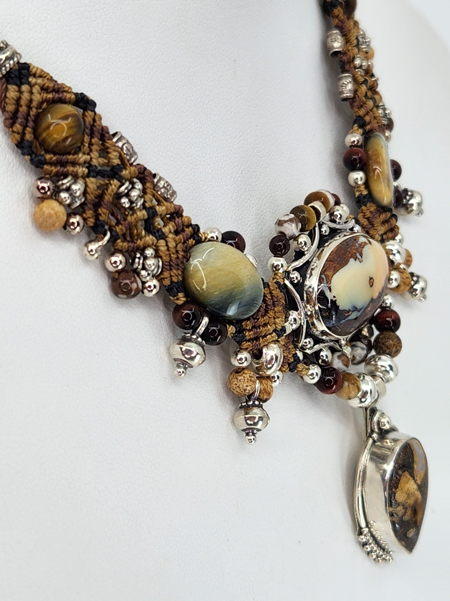 Isha Elafi - Bolder Opal and Picture Jasper Necklace