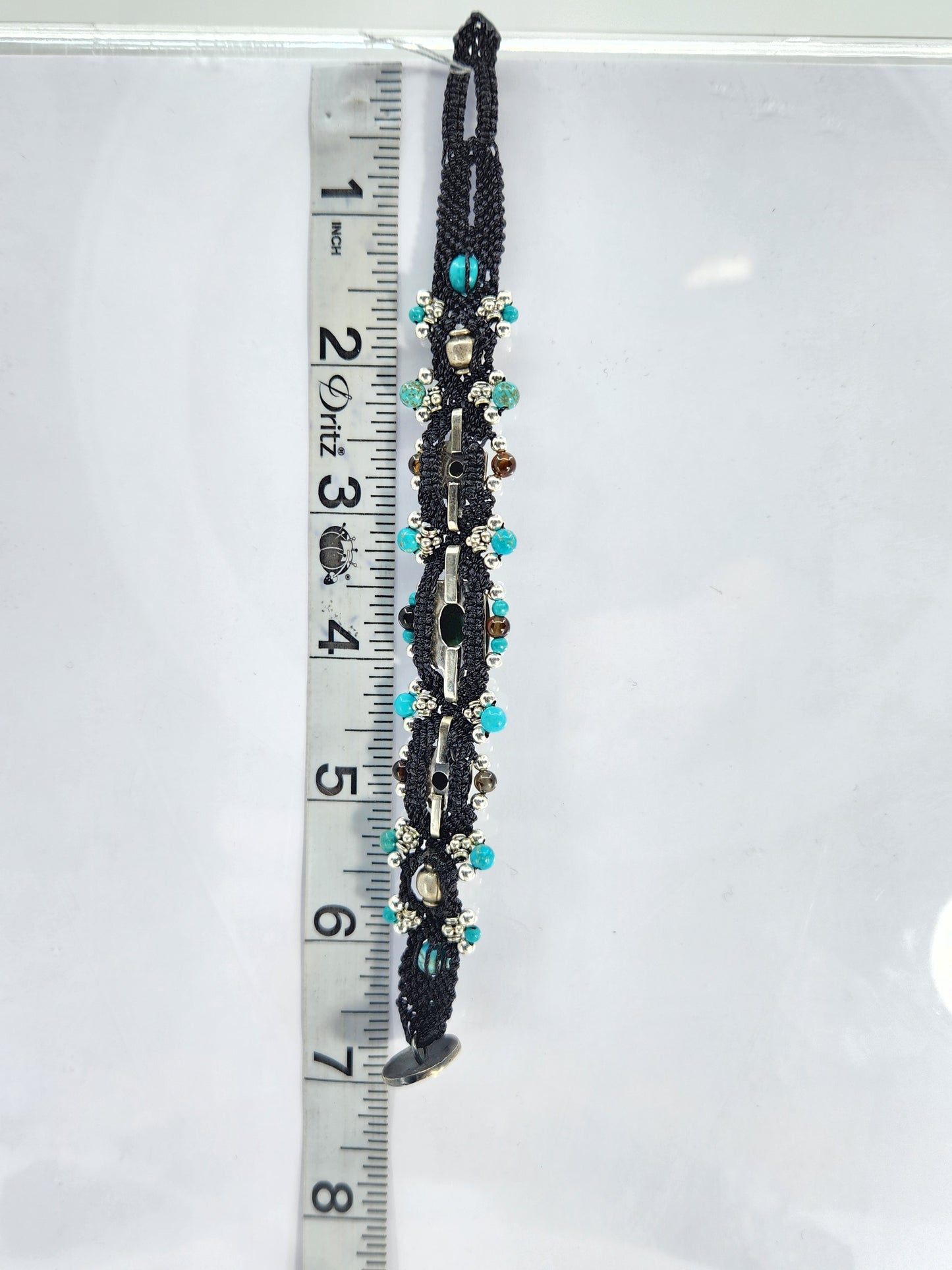 Isha Elafi - Black and Turquoise Knotwork Bracelet