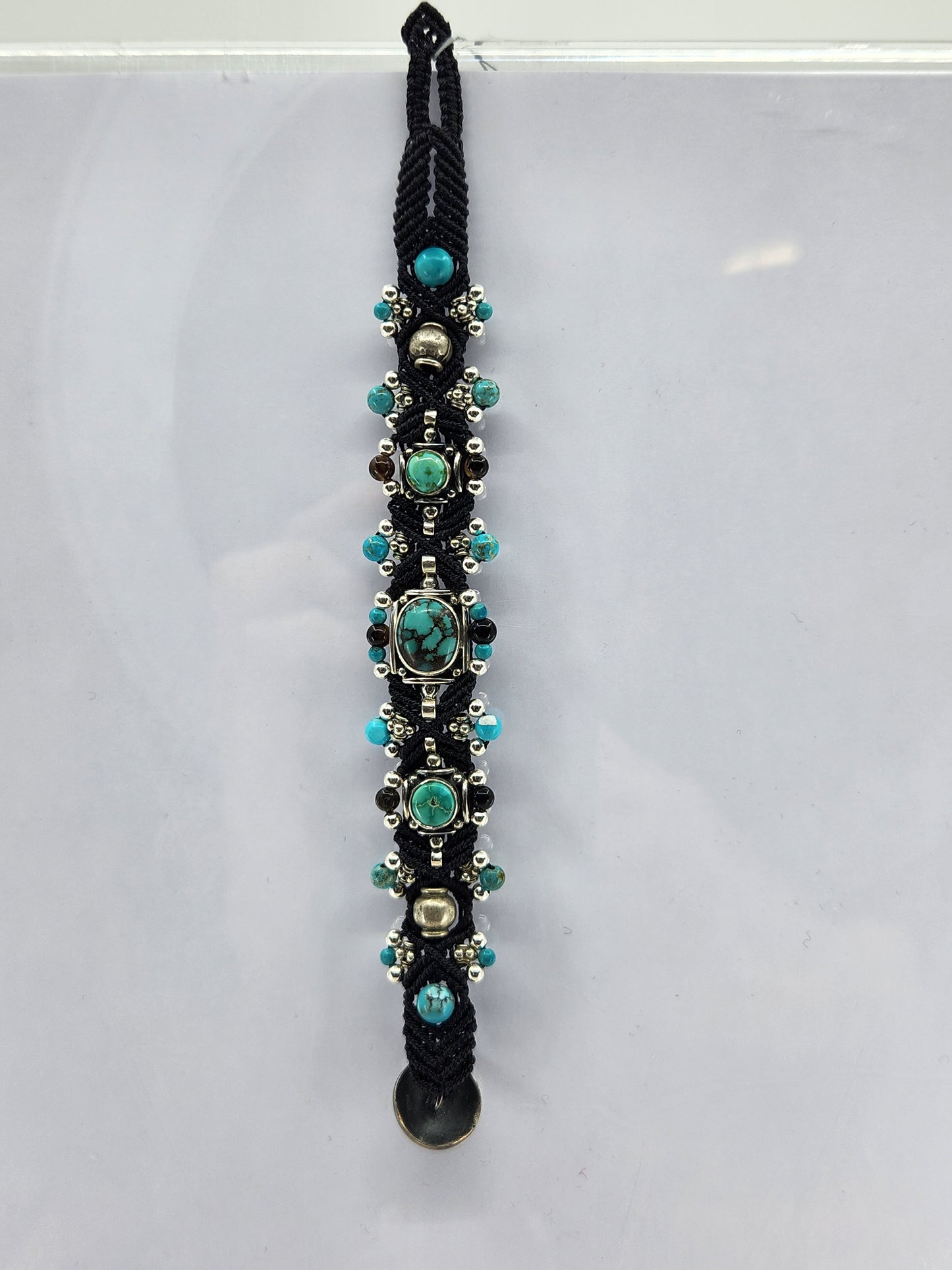 Isha Elafi - Black and Turquoise Knotwork Bracelet