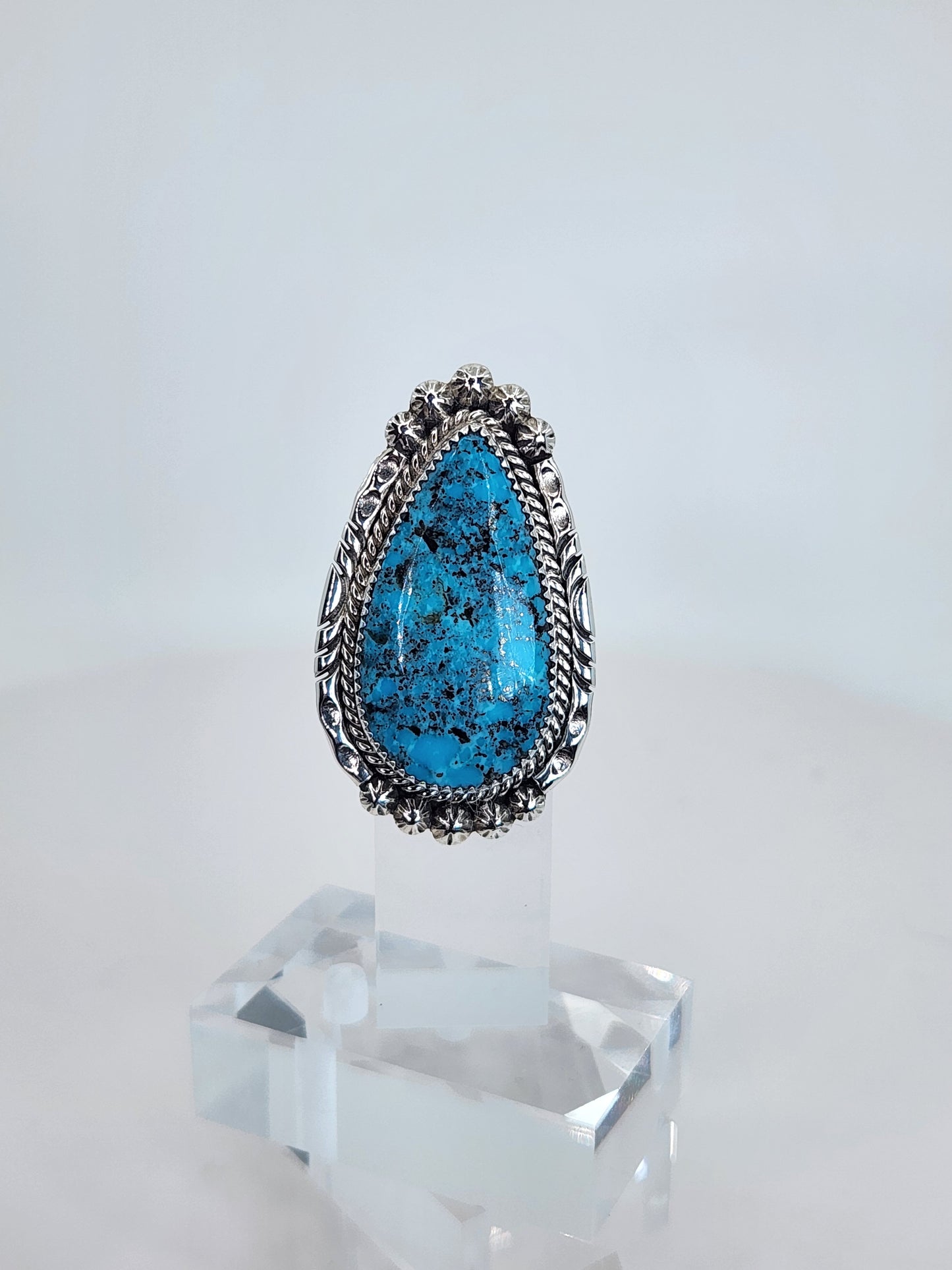 Desert Treasure: Turquoise Ring Set in Sterling Silver