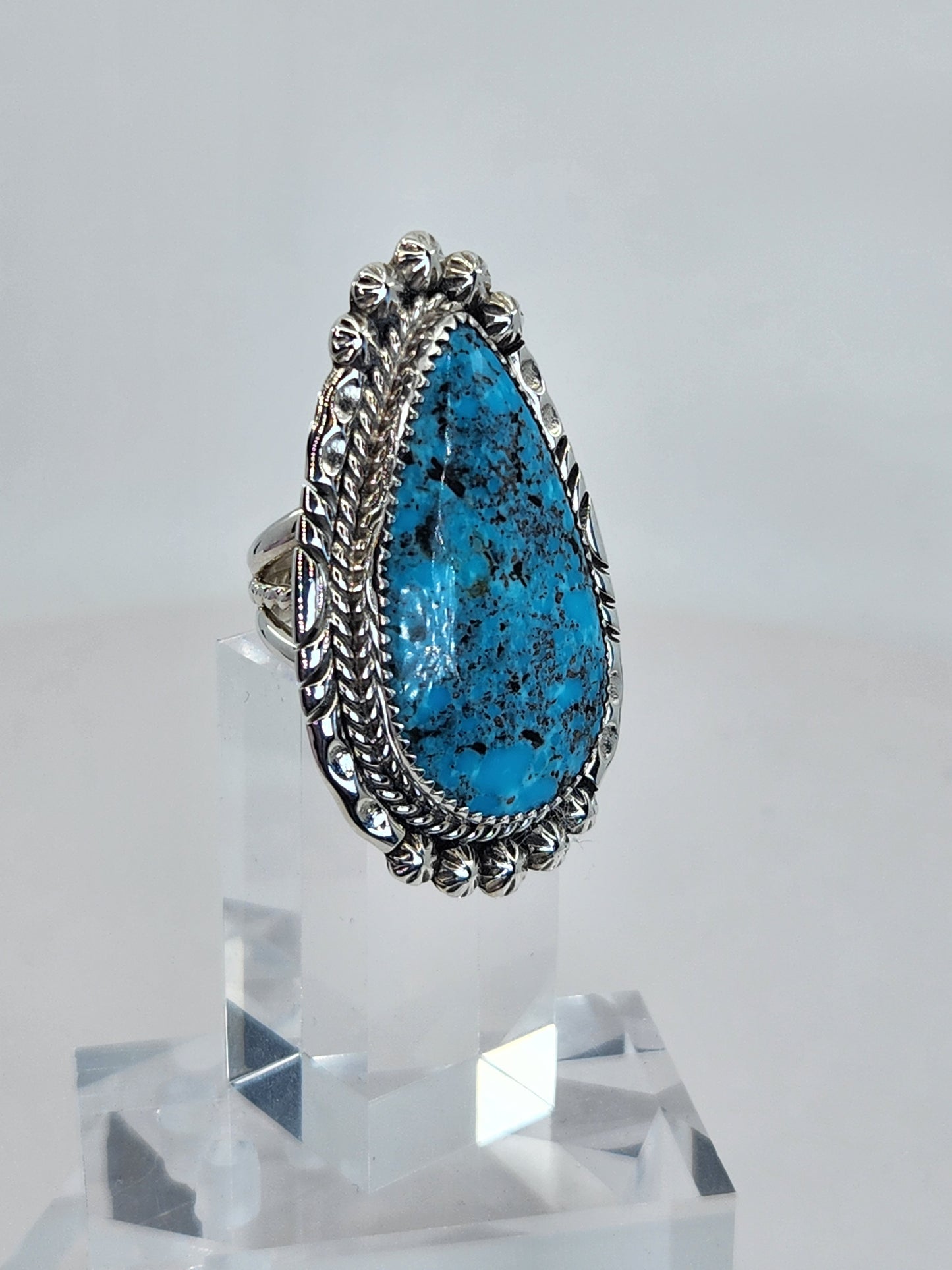 Desert Treasure: Turquoise Ring Set in Sterling Silver