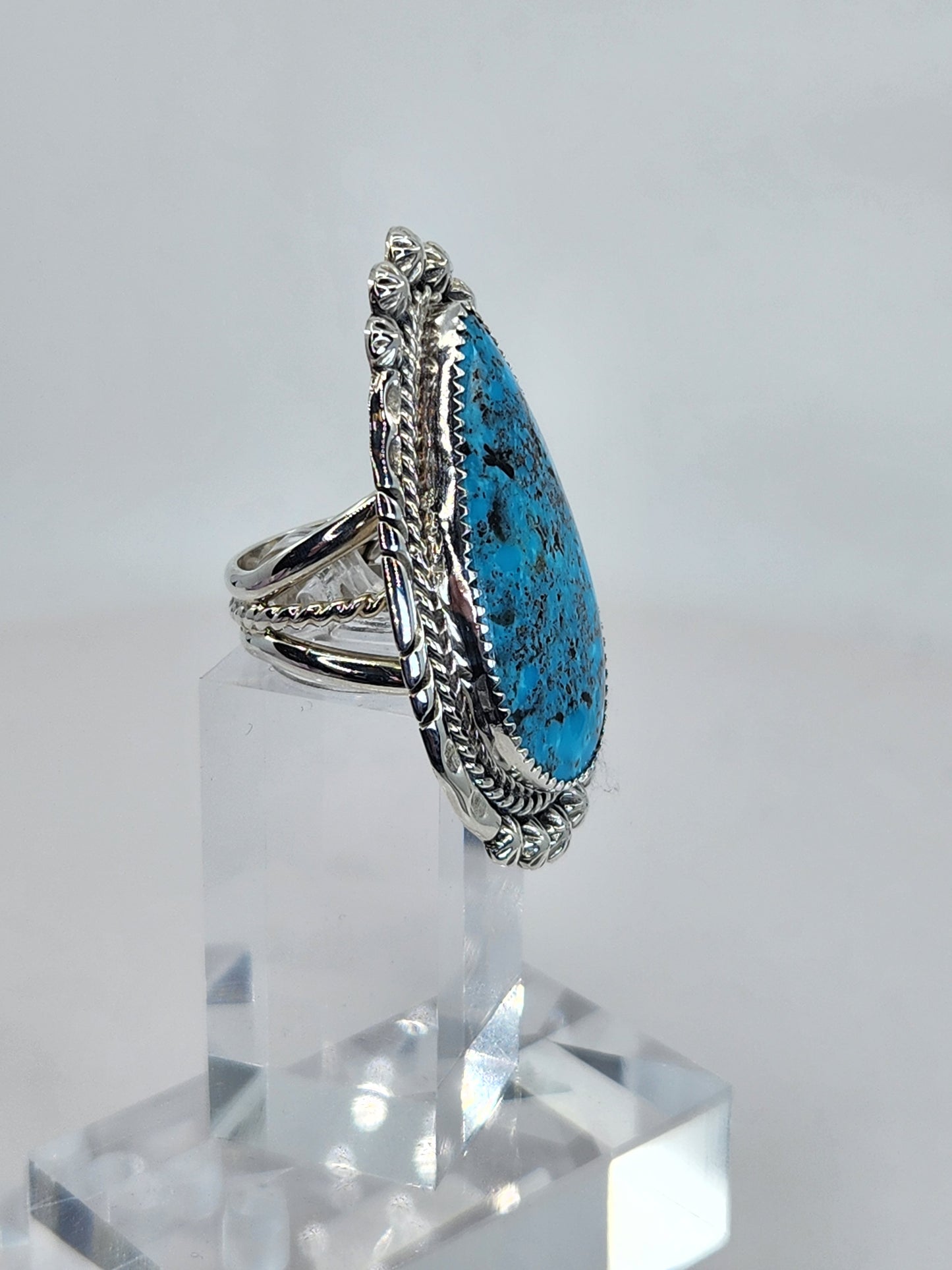 Desert Treasure: Turquoise Ring Set in Sterling Silver