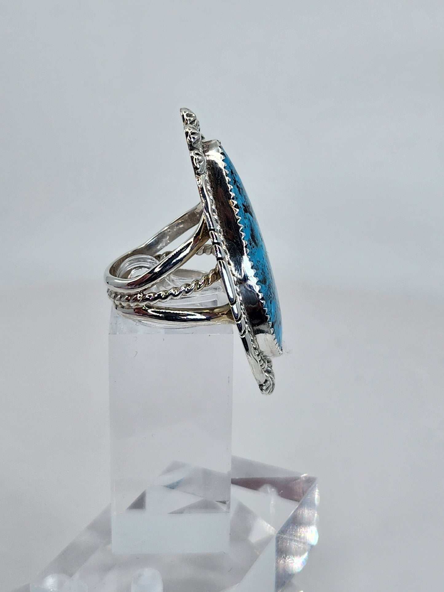 Desert Treasure: Turquoise Ring Set in Sterling Silver