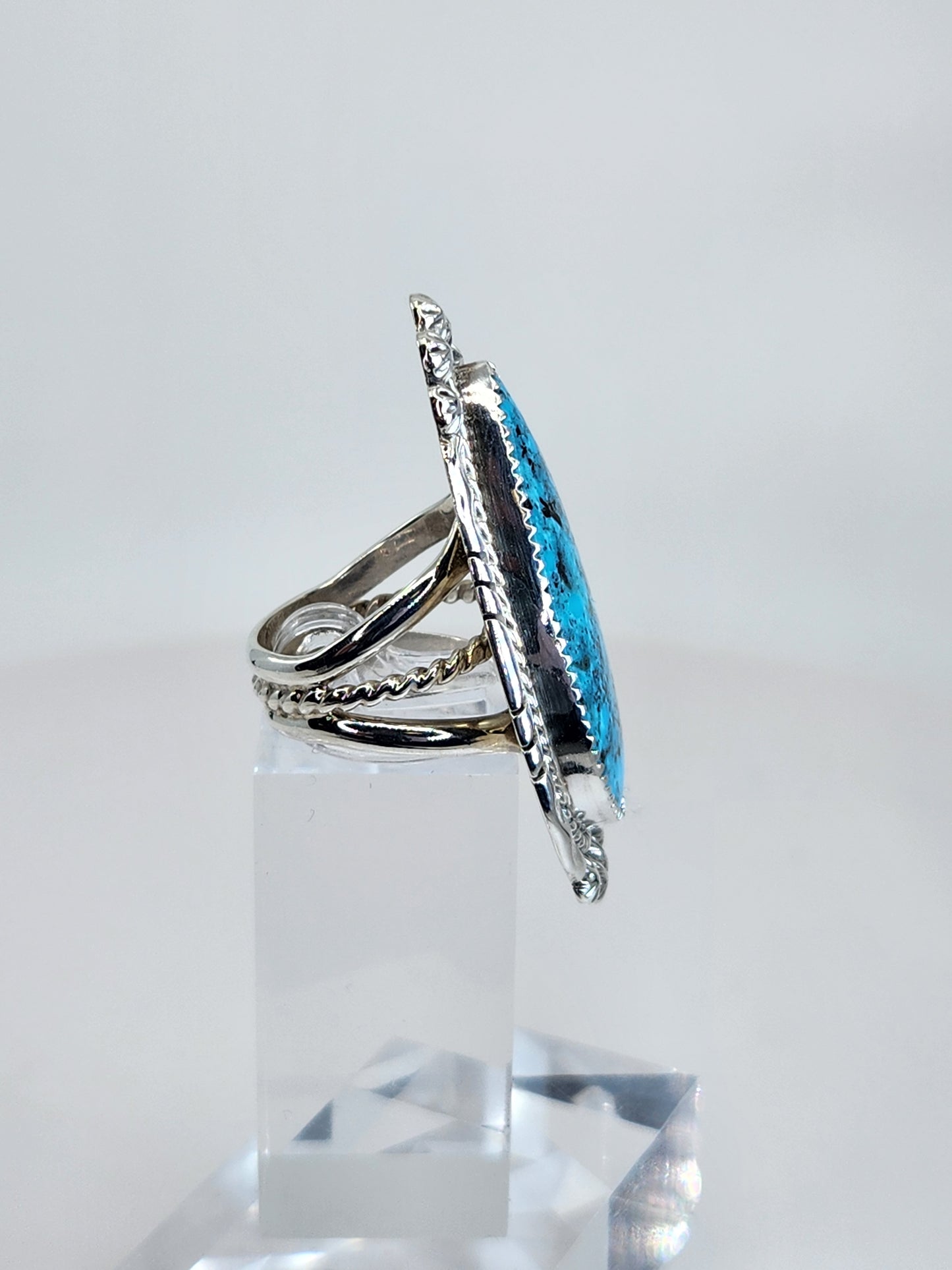 Desert Treasure: Turquoise Ring Set in Sterling Silver