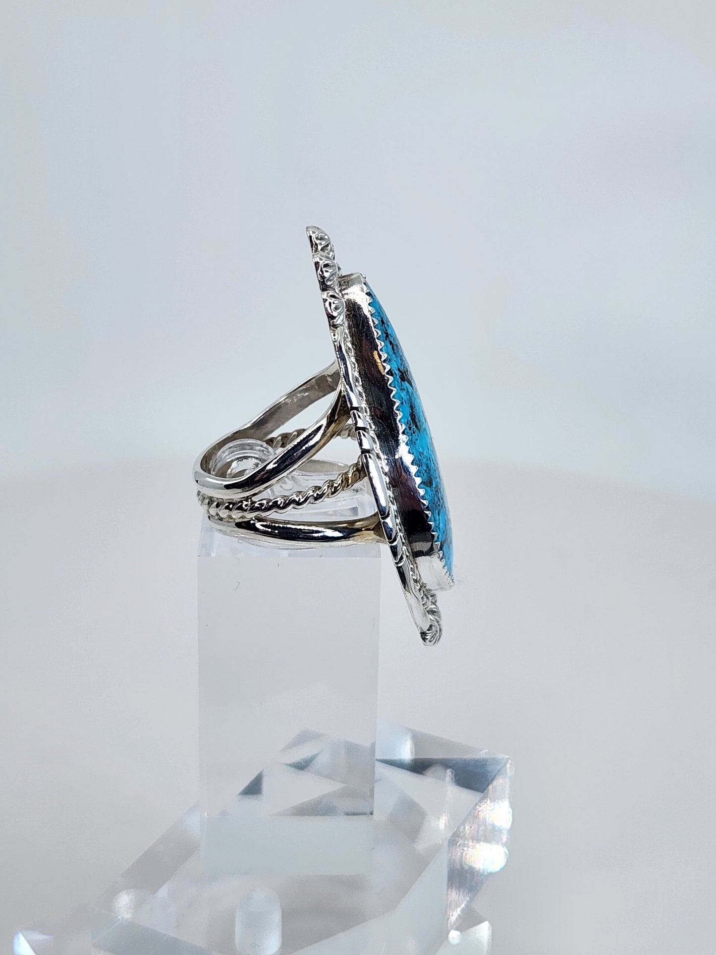 Desert Treasure: Turquoise Ring Set in Sterling Silver