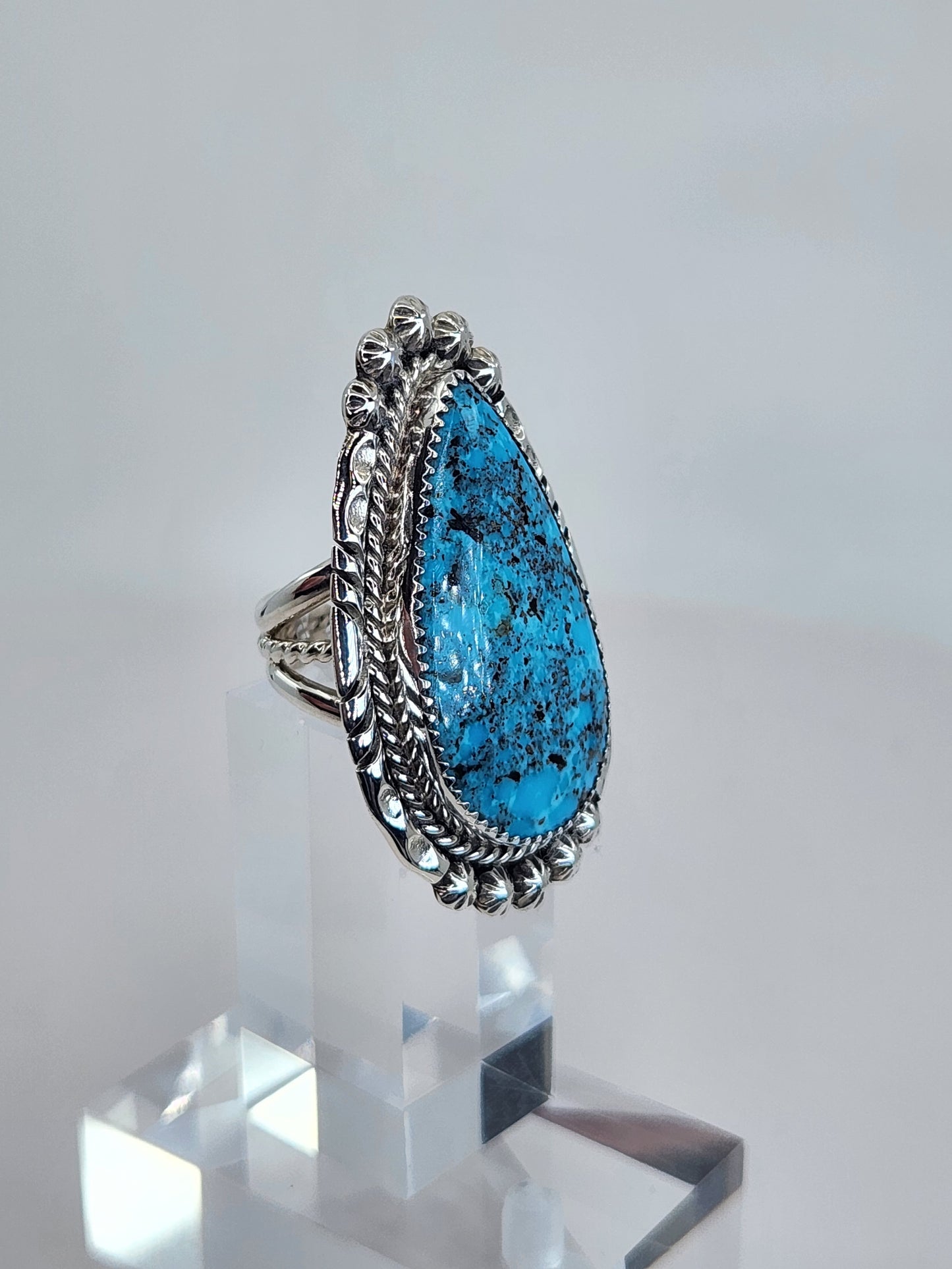 Desert Treasure: Turquoise Ring Set in Sterling Silver