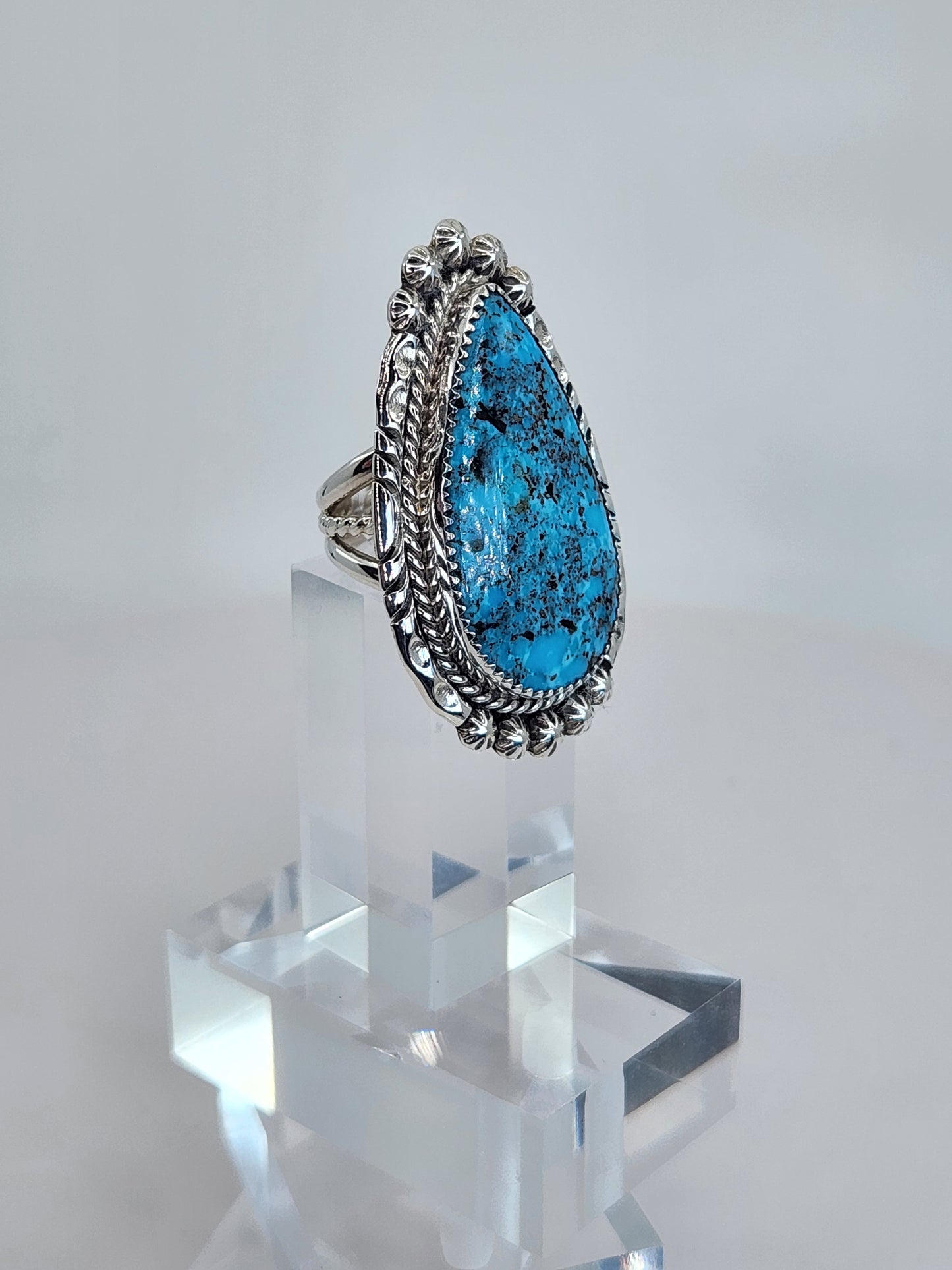 Desert Treasure: Turquoise Ring Set in Sterling Silver