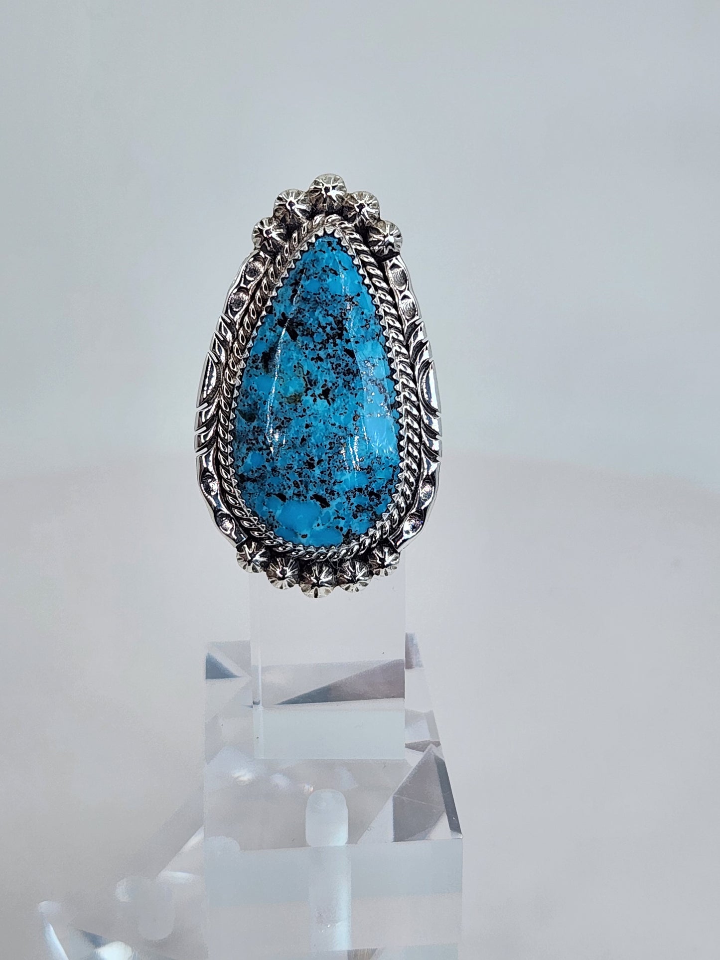 Desert Treasure: Turquoise Ring Set in Sterling Silver