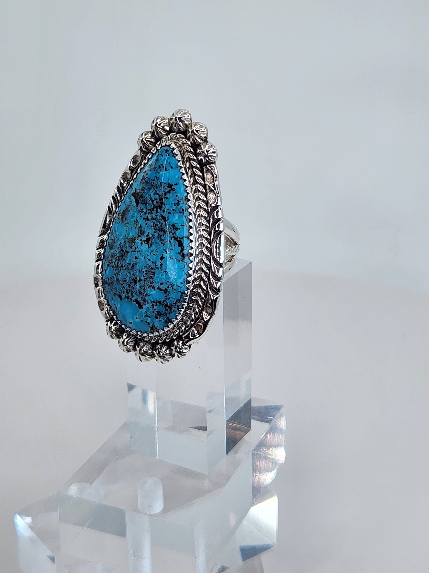 Desert Treasure: Turquoise Ring Set in Sterling Silver