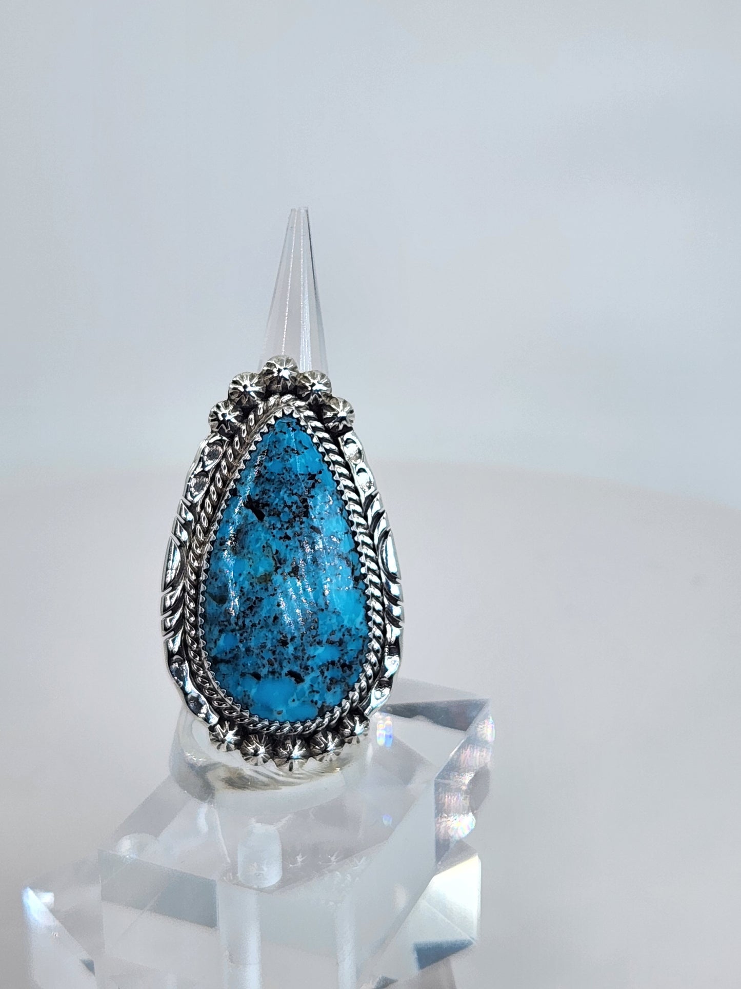 Desert Treasure: Turquoise Ring Set in Sterling Silver