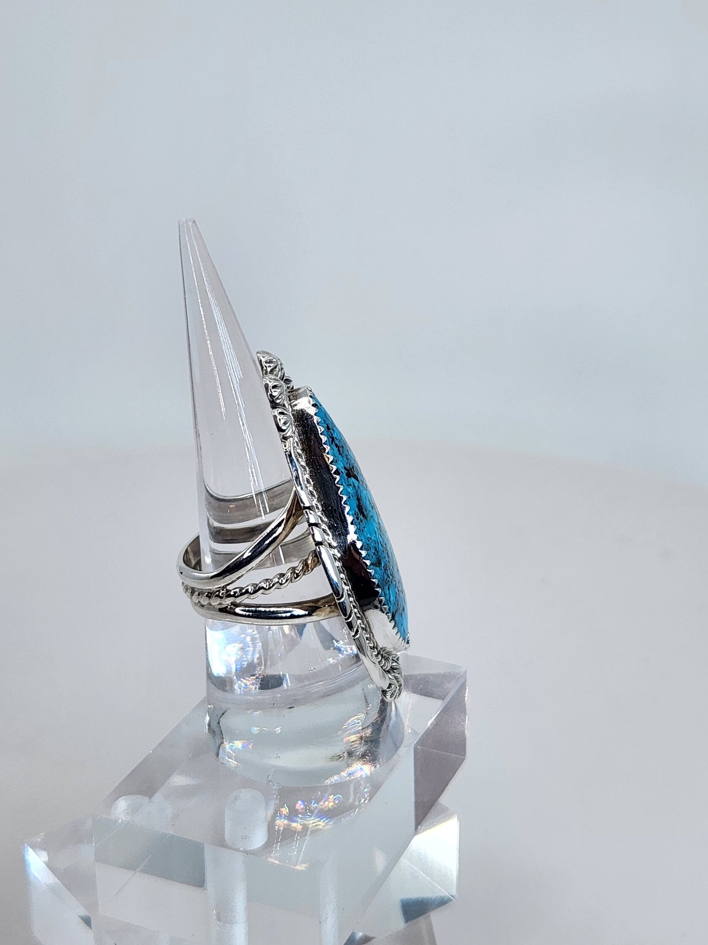 Desert Treasure: Turquoise Ring Set in Sterling Silver