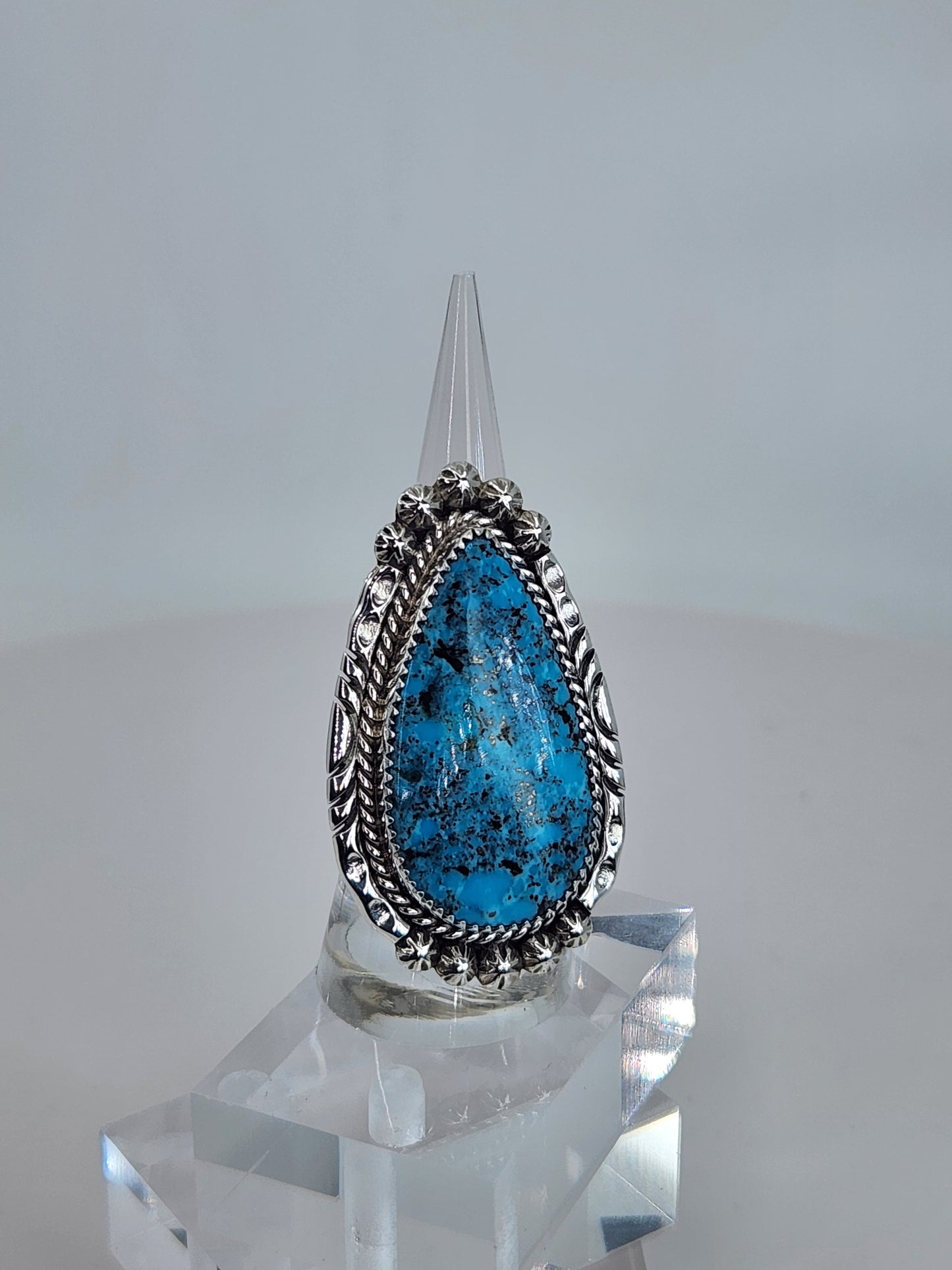 Desert Treasure: Turquoise Ring Set in Sterling Silver