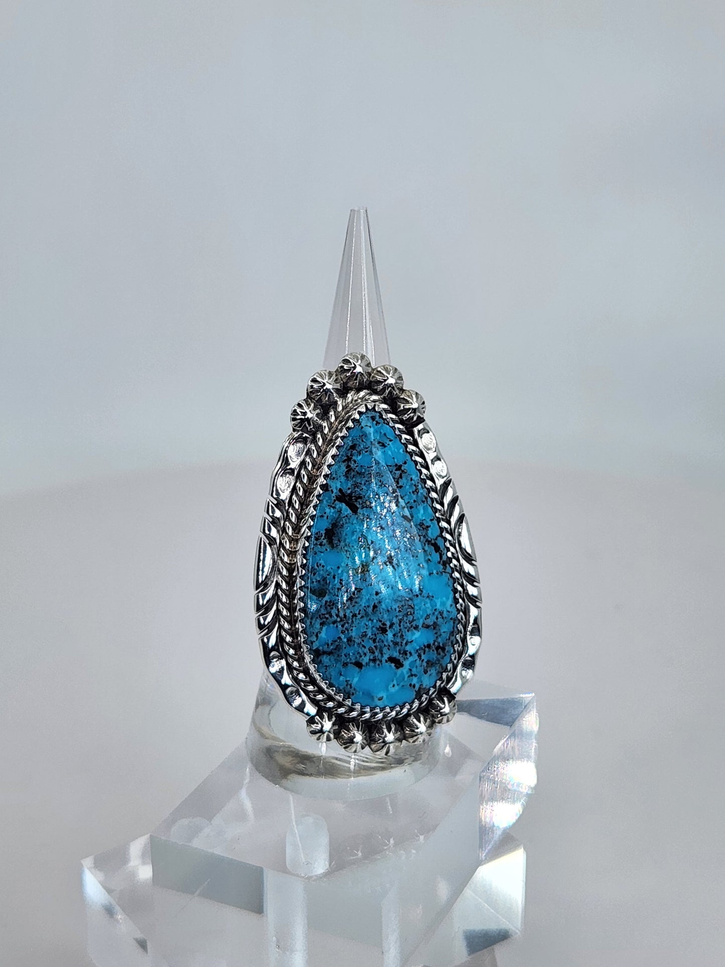 Desert Treasure: Turquoise Ring Set in Sterling Silver