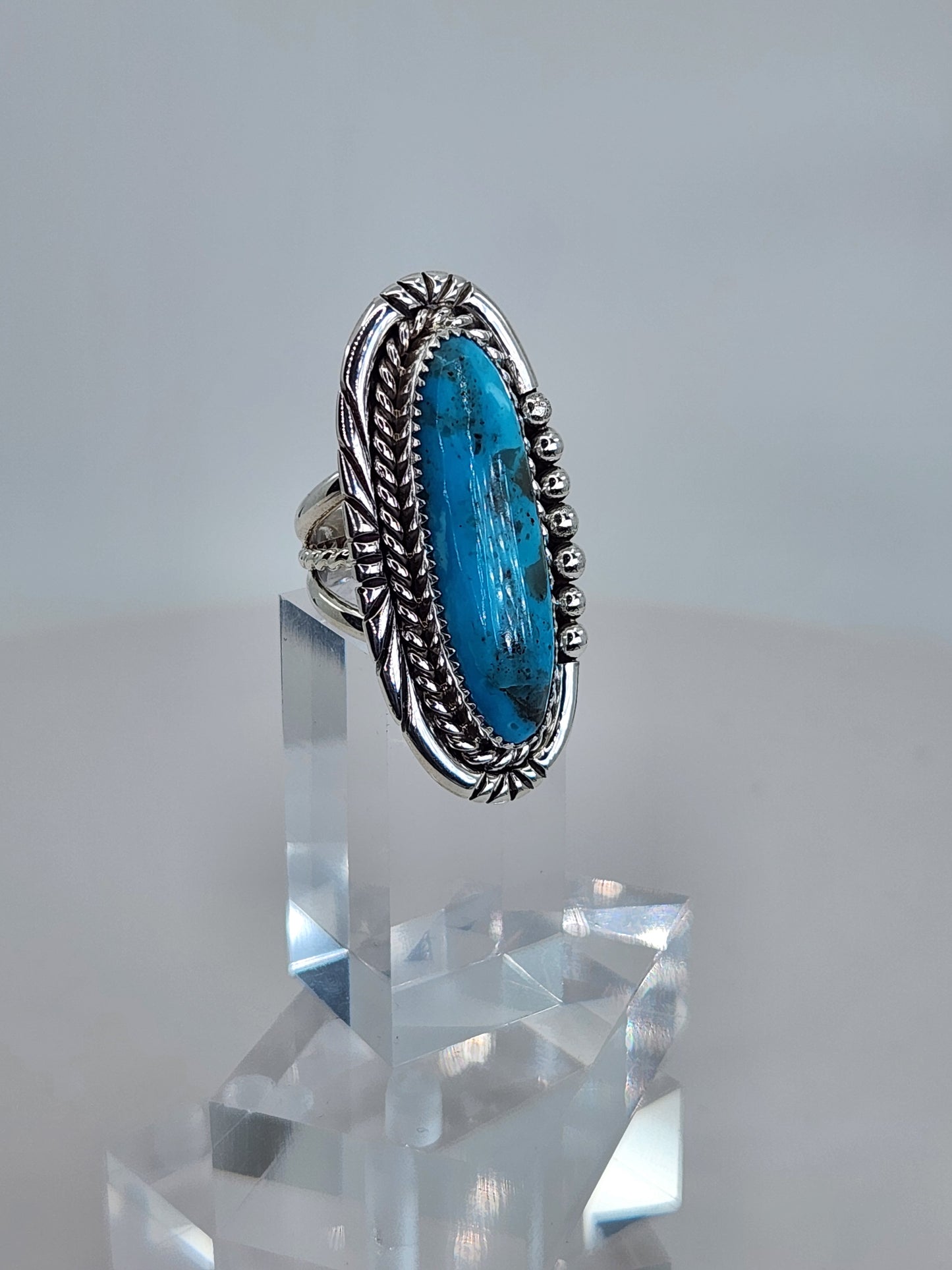 Desert Treasure: Turquoise Ring Set in Sterling Silver
