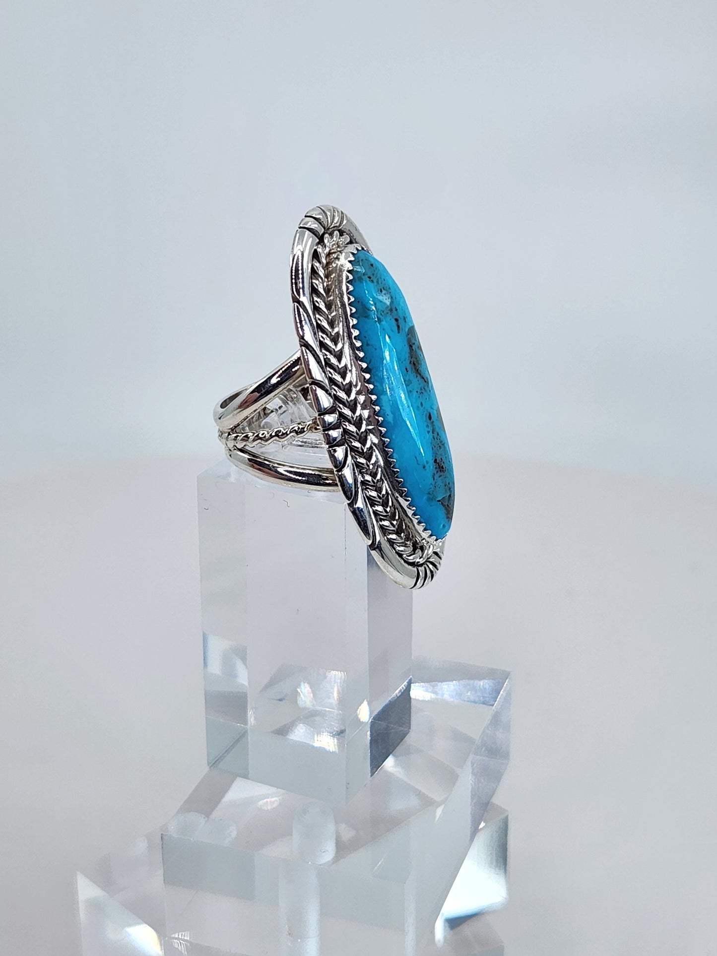 Desert Treasure: Turquoise Ring Set in Sterling Silver