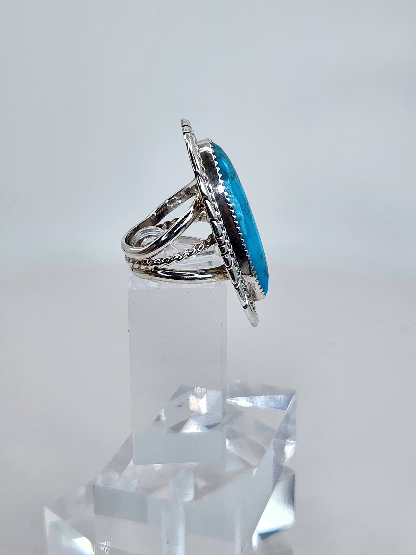 Desert Treasure: Turquoise Ring Set in Sterling Silver