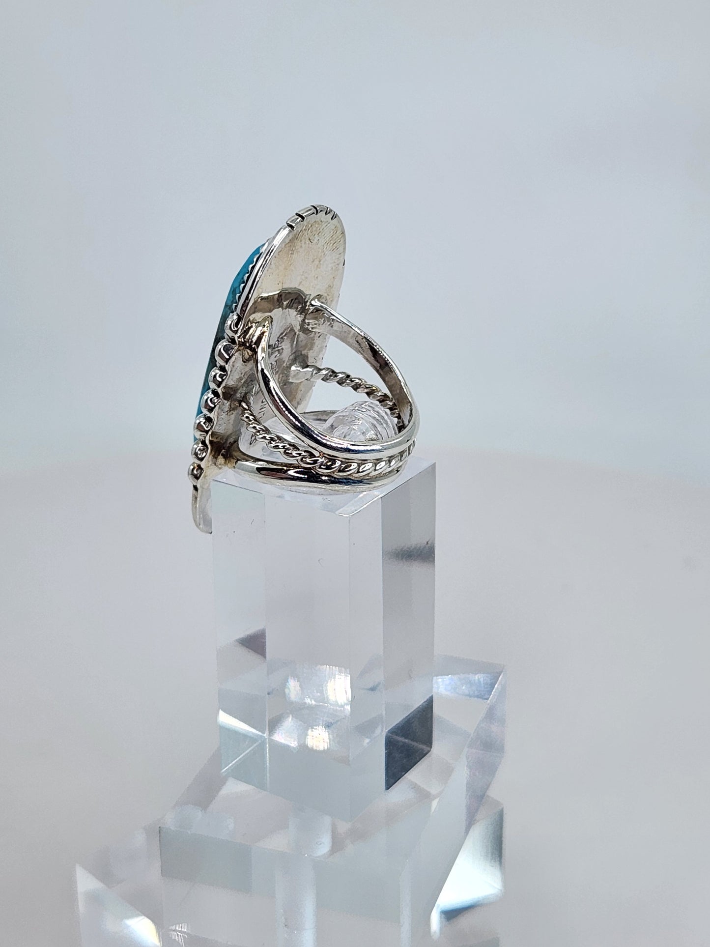 Desert Treasure: Turquoise Ring Set in Sterling Silver