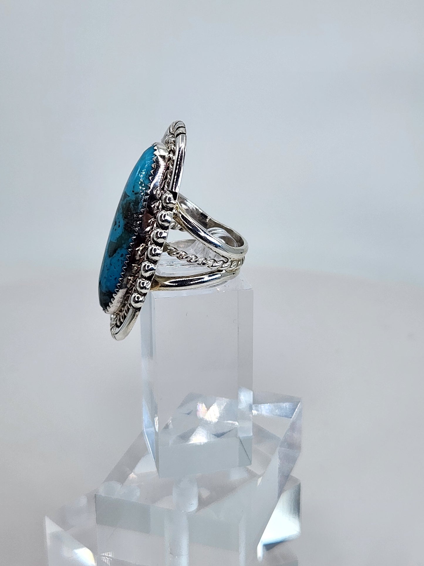 Desert Treasure: Turquoise Ring Set in Sterling Silver