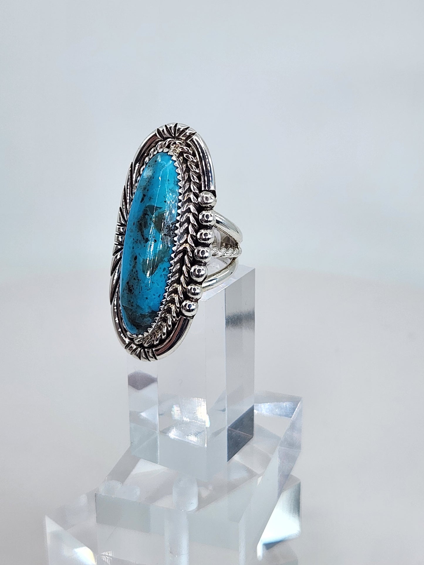 Desert Treasure: Turquoise Ring Set in Sterling Silver