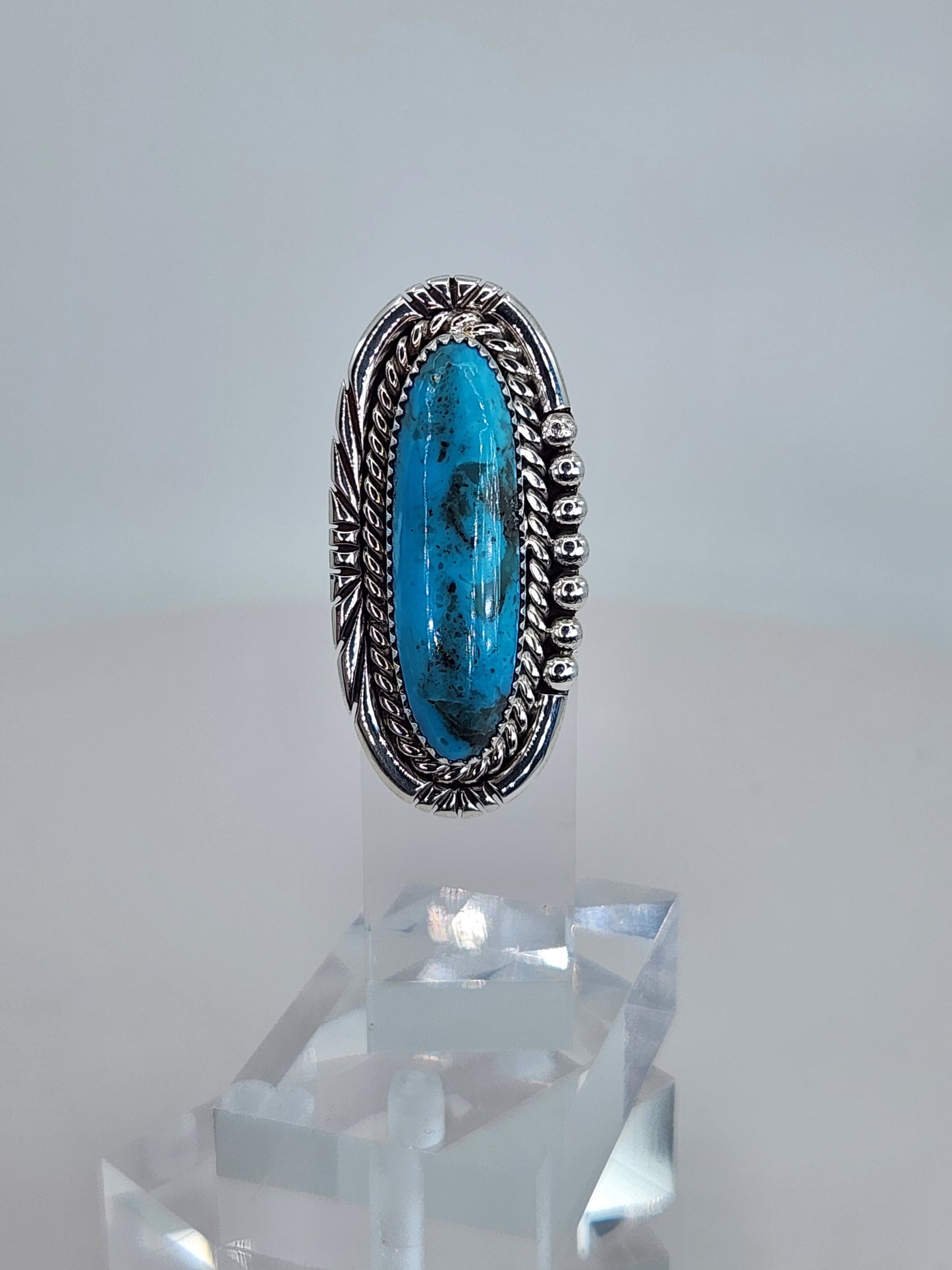Desert Treasure: Turquoise Ring Set in Sterling Silver