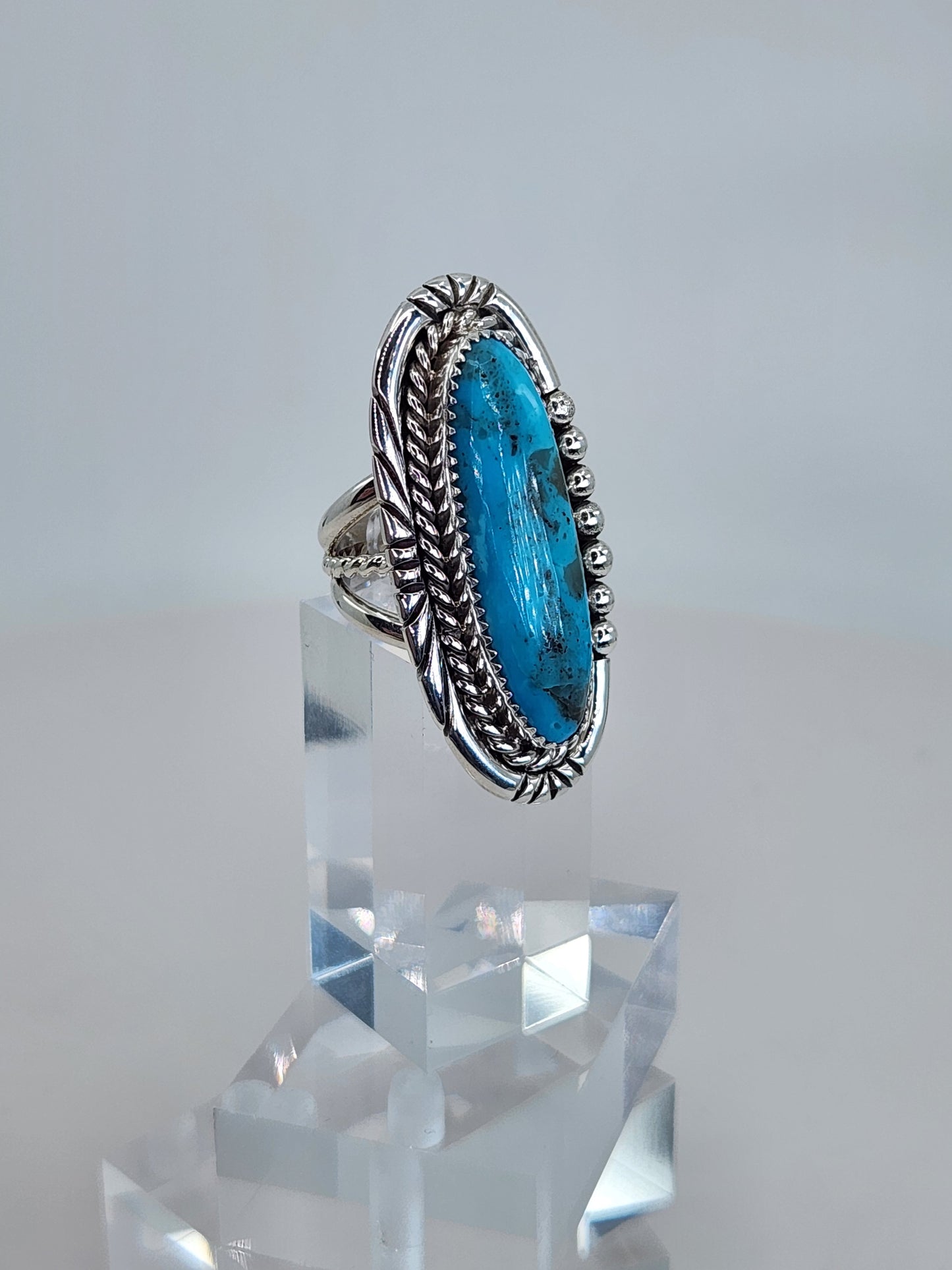 Desert Treasure: Turquoise Ring Set in Sterling Silver