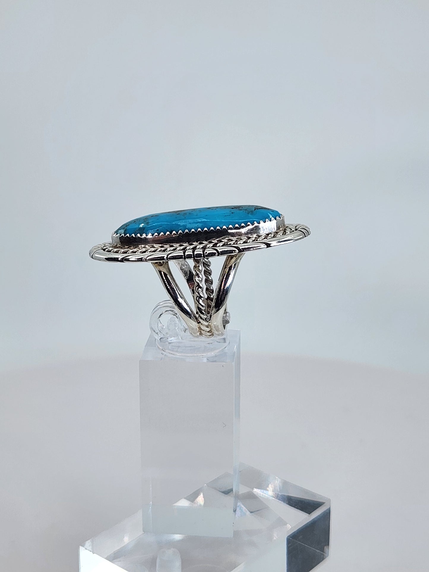 Desert Treasure: Turquoise Ring Set in Sterling Silver