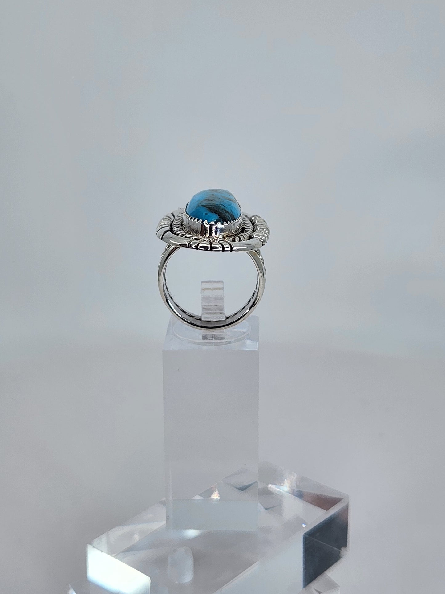 Desert Treasure: Turquoise Ring Set in Sterling Silver
