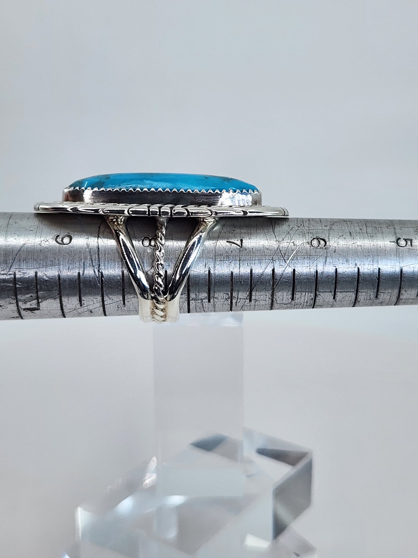 Desert Treasure: Turquoise Ring Set in Sterling Silver