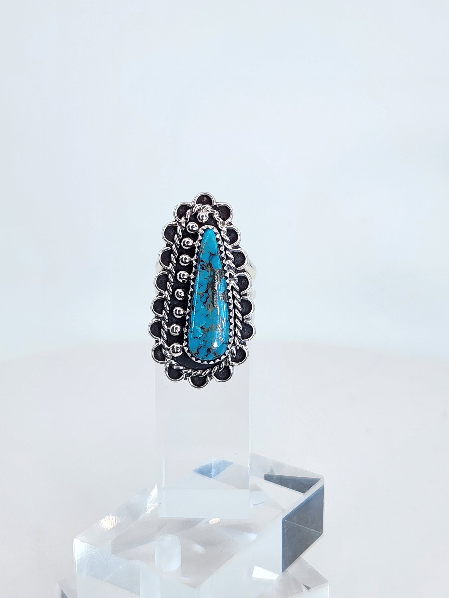 Desert Treasure: Turquoise Ring Set in Sterling Silver