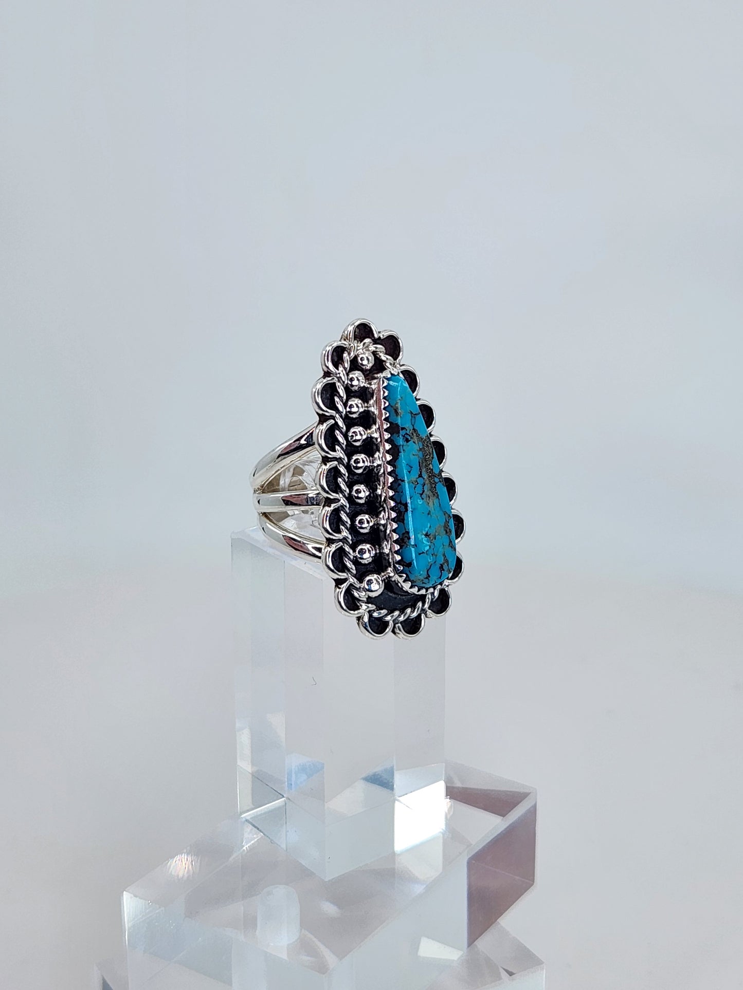 Desert Treasure: Turquoise Ring Set in Sterling Silver