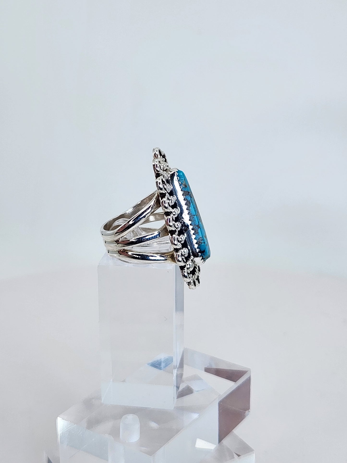 Desert Treasure: Turquoise Ring Set in Sterling Silver